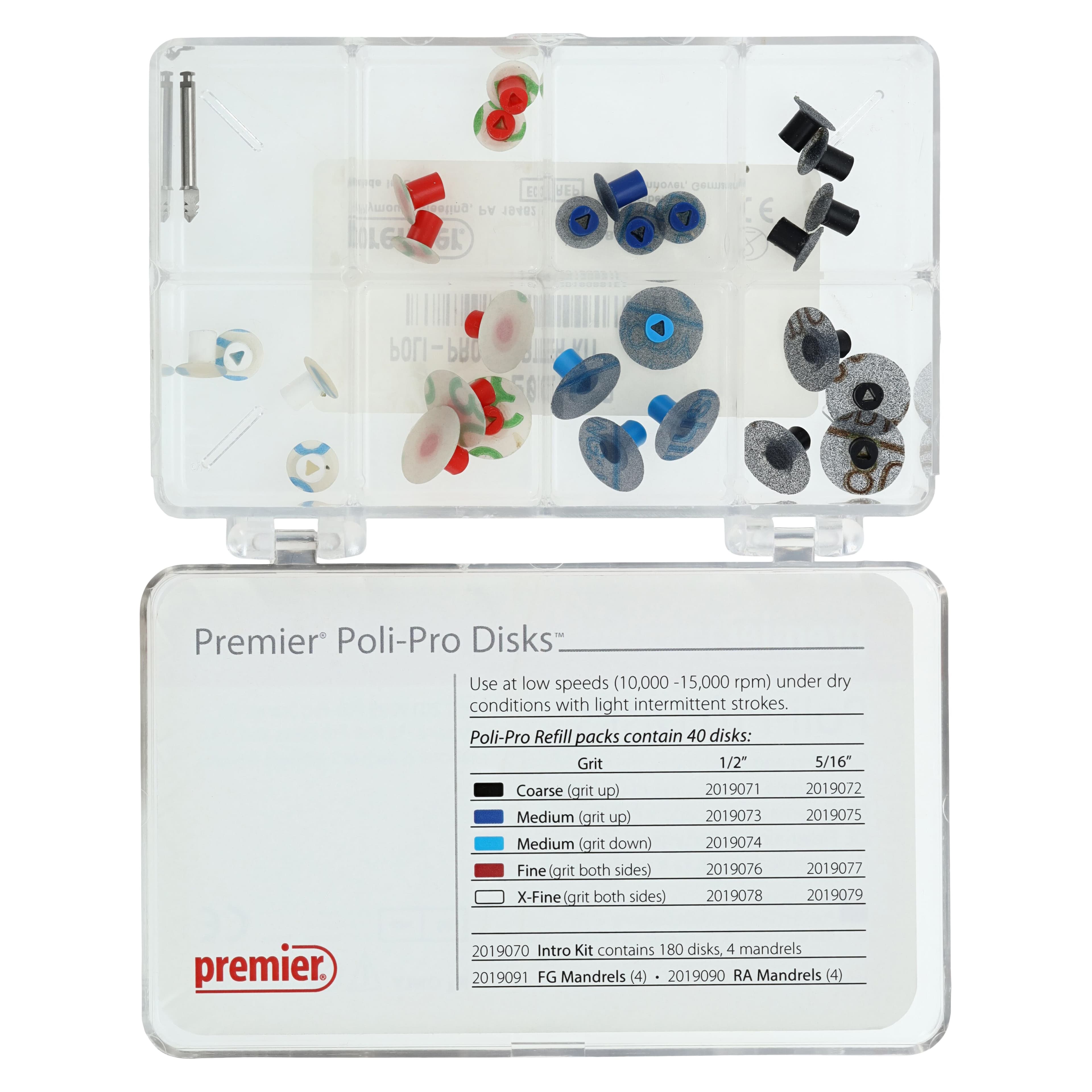 Poli-Pro Composite Polishing Starter Kit, 35 Assorted Disks & 1 RA Mandrel, 2019099 thumbnail 5