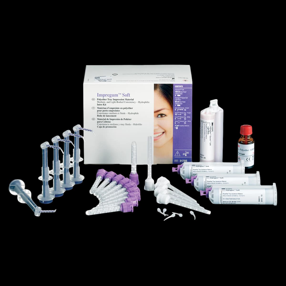 3M (Solventum) Impregum Soft MB/LB Polyether Impression Material Intro Kit, Medium & Light Body, 50 mL Cartridges, 31786 - Impregum Soft MB/LB Intro Kit - Image 1