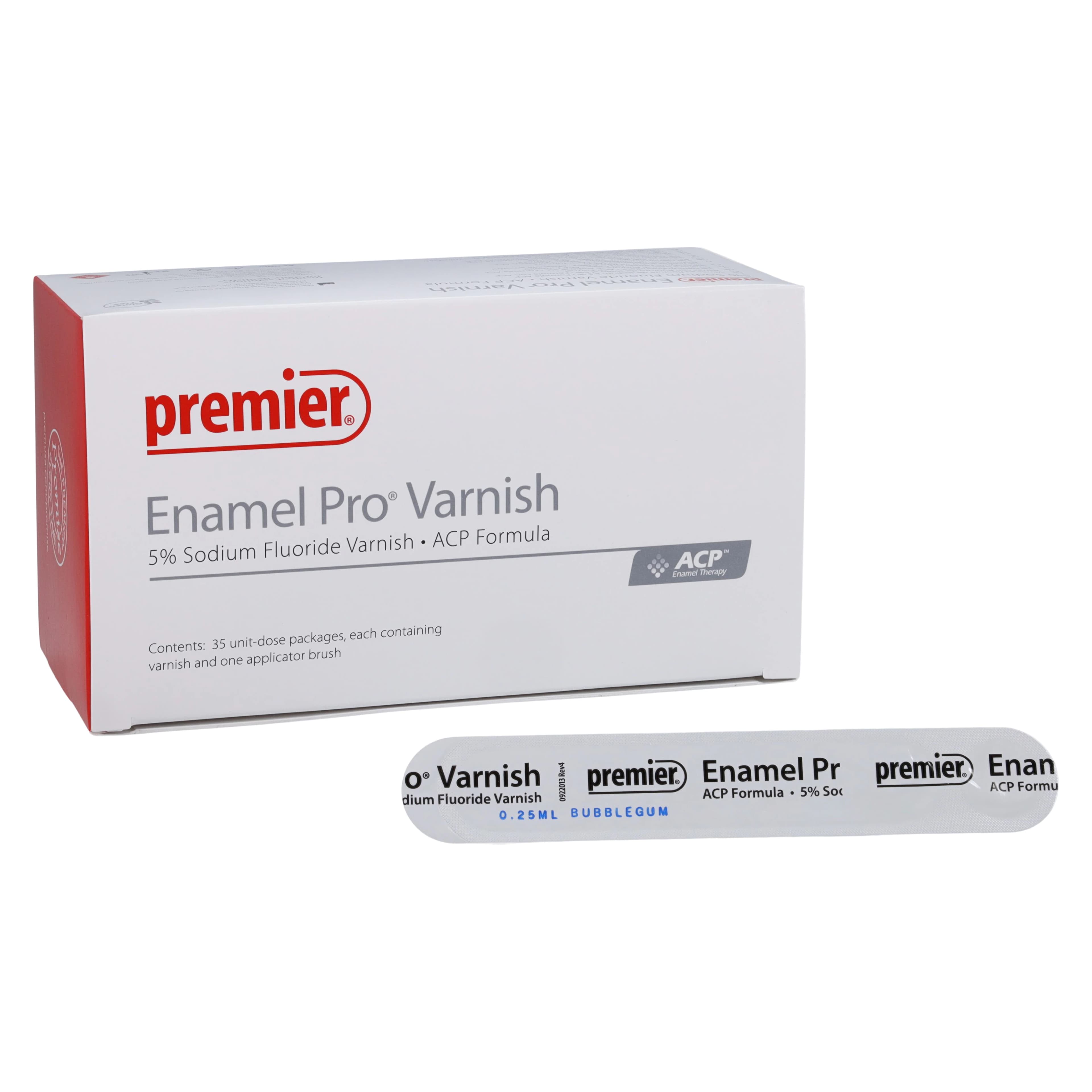 Enamel Pro Varnish, 5% Sodium Fluoride, Clear Bubblegum, 0.25 mL Unit Dose, 35/Pkg, 9007542 - Enamel Pro Varnish Clear Bubblegum 0.25Ml (35) - Image 1