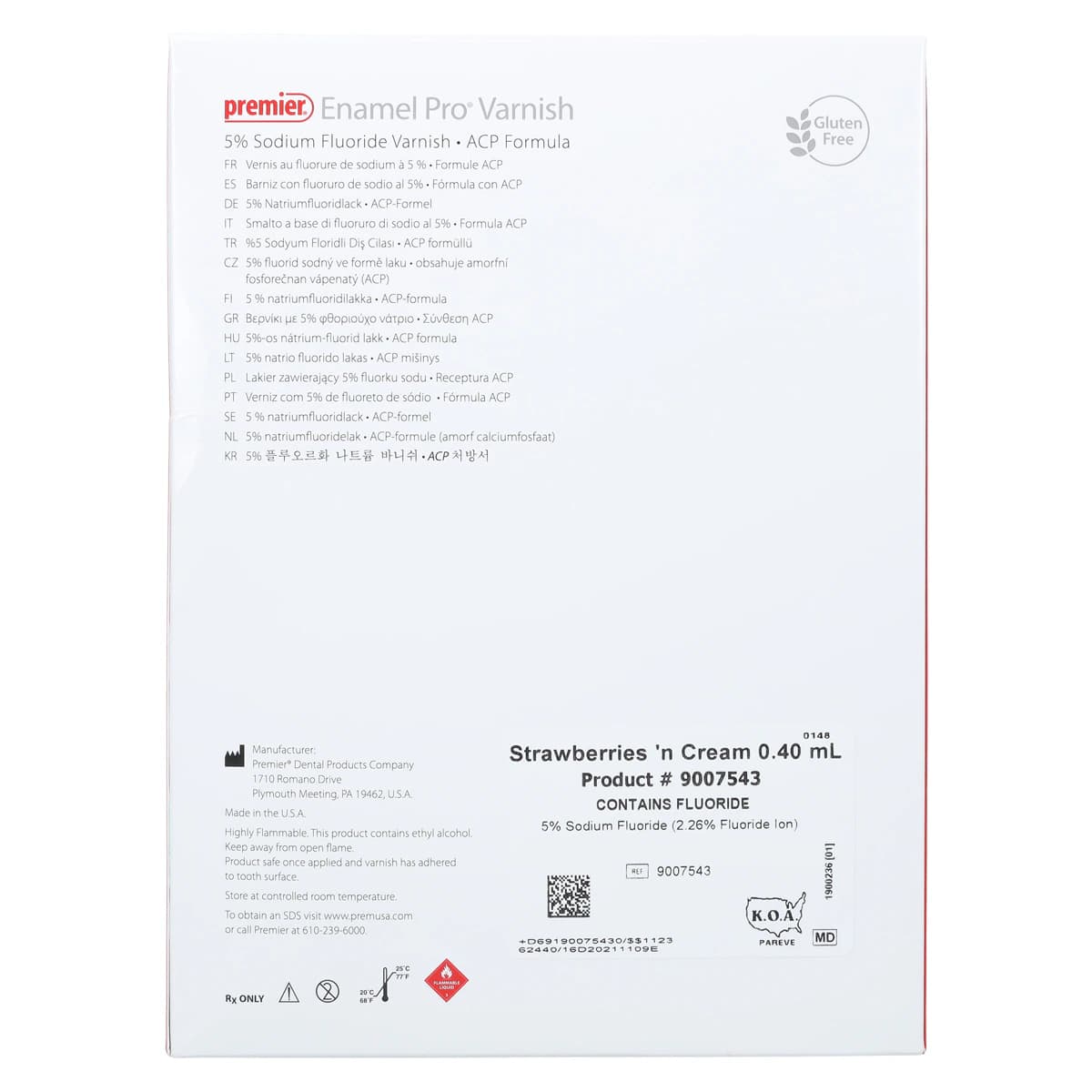 Premier Enamel Pro Varnish, Clear, Strawberries 'n Cream, 5% Sodium Fluoride with ACP, 0.4 mL Unit-Dose, 200/Bx, 9007543 thumbnail 3