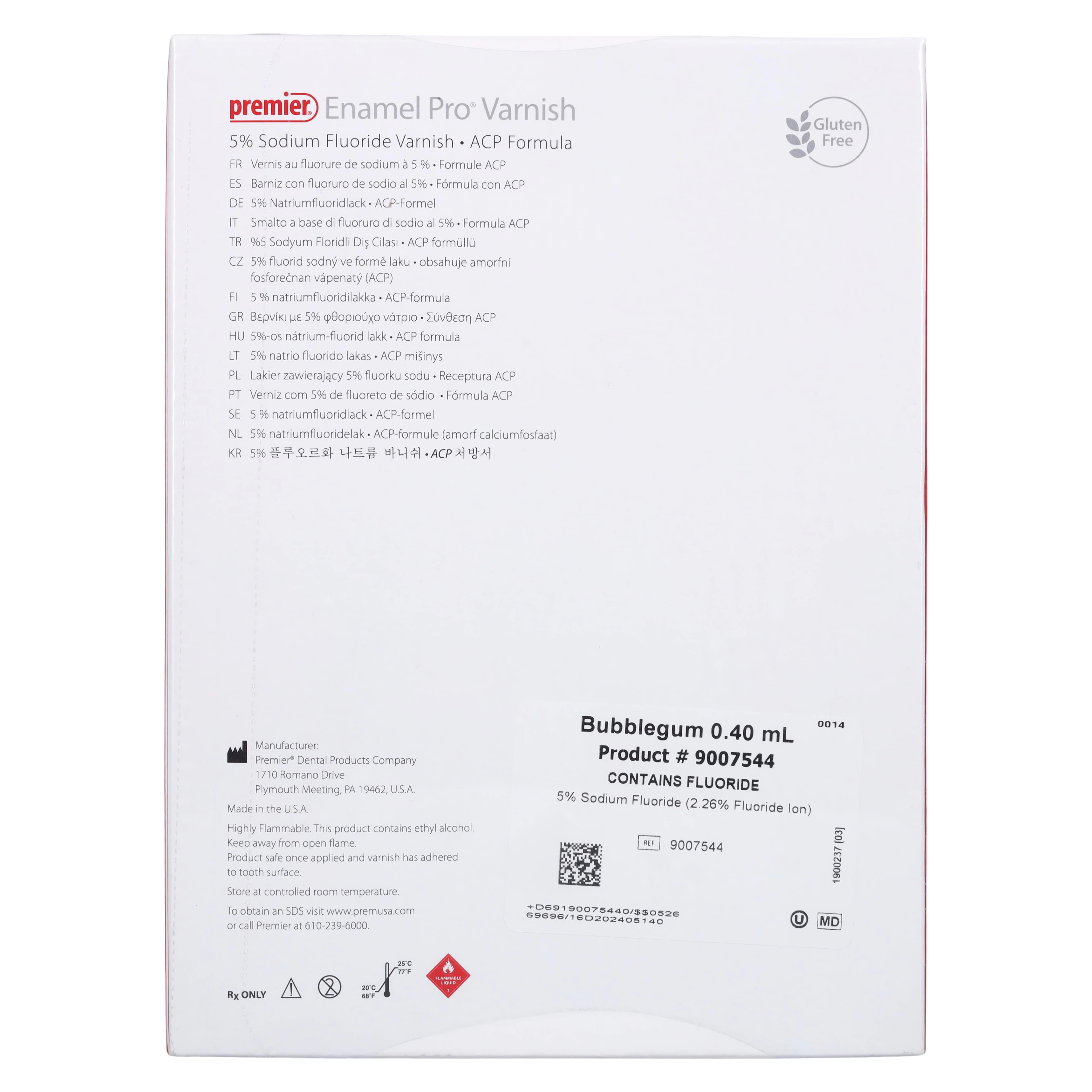 Enamel Pro Varnish, 5% Sodium Fluoride, 0.40 ml Unit Dose, Bubblegum, Clear, 200/Pk, 9007544 thumbnail 2