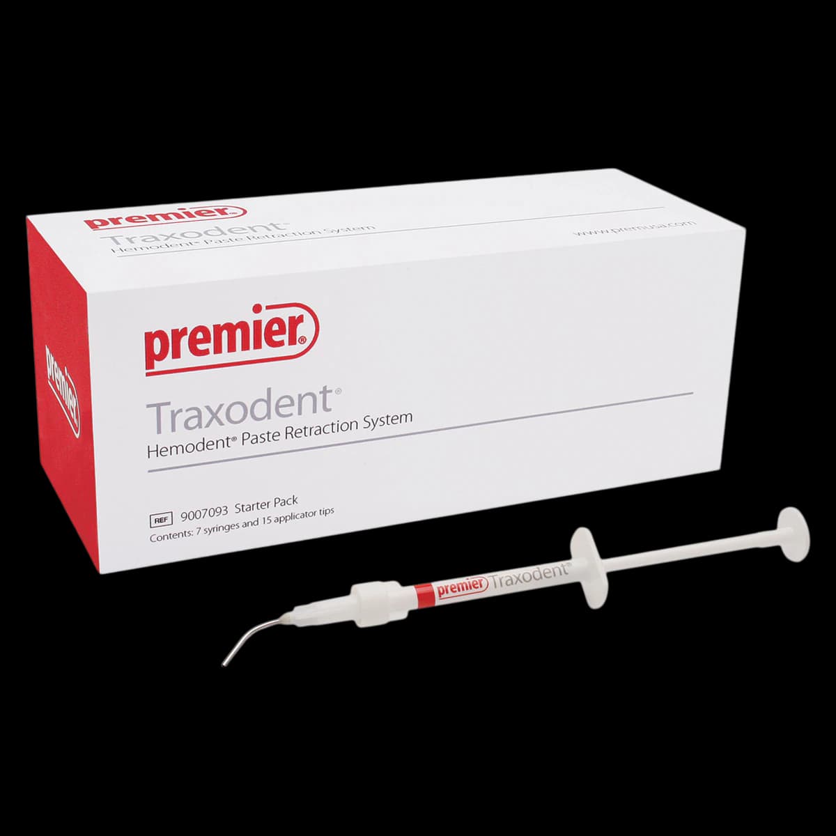 Traxodent Hemostatic Retraction Paste System, Starter Pack, 7 x 0.7g Syringes with 15 Bendable Tips, 9007093 - Traxodent Hemostatic Retraction Paste System, Starter Pack, 7/Pk, 9007093 - Image 1