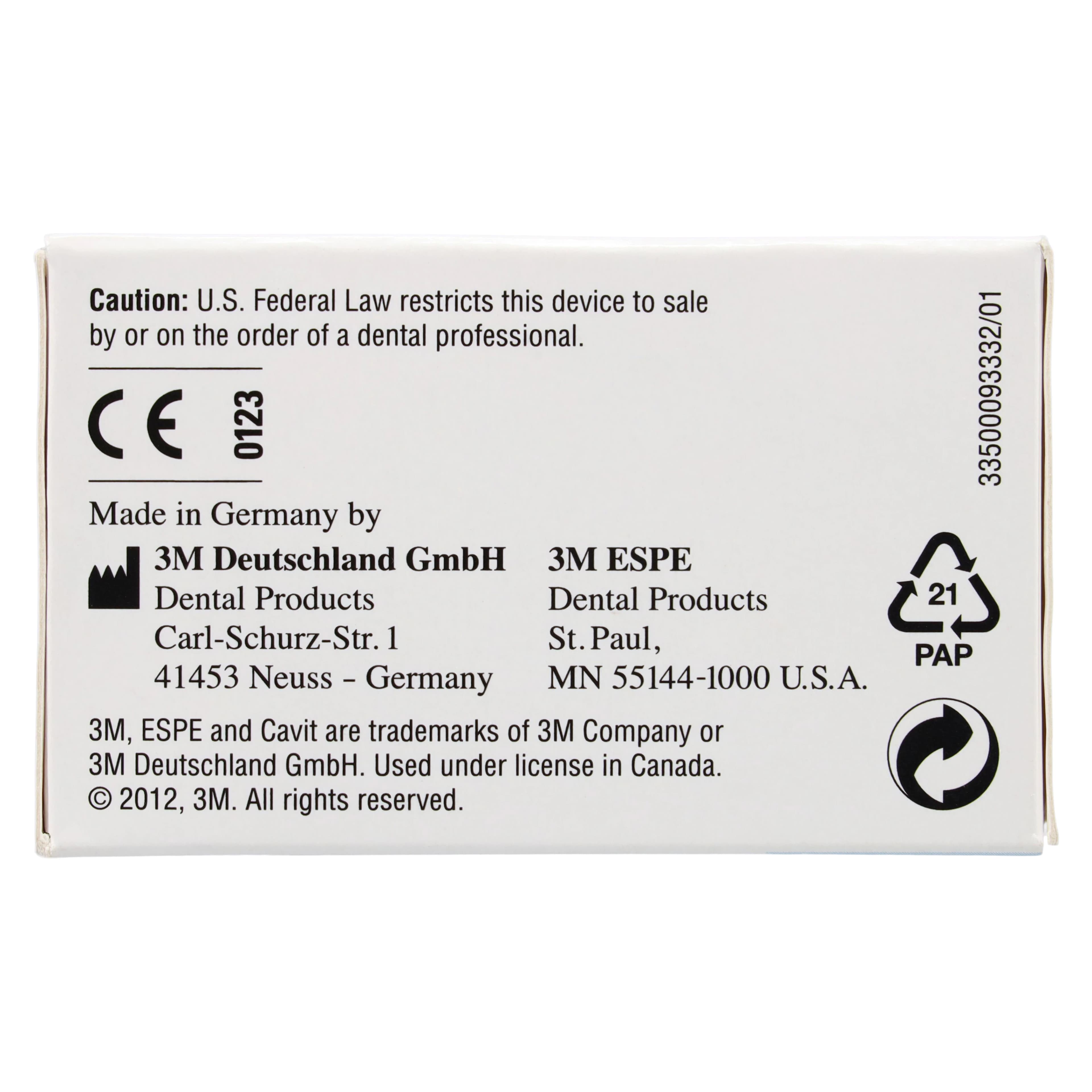 Cavit-W Temporary Filling Material, Medium Set, 7 g Tube, White, 10/Pk, 44350 thumbnail 6