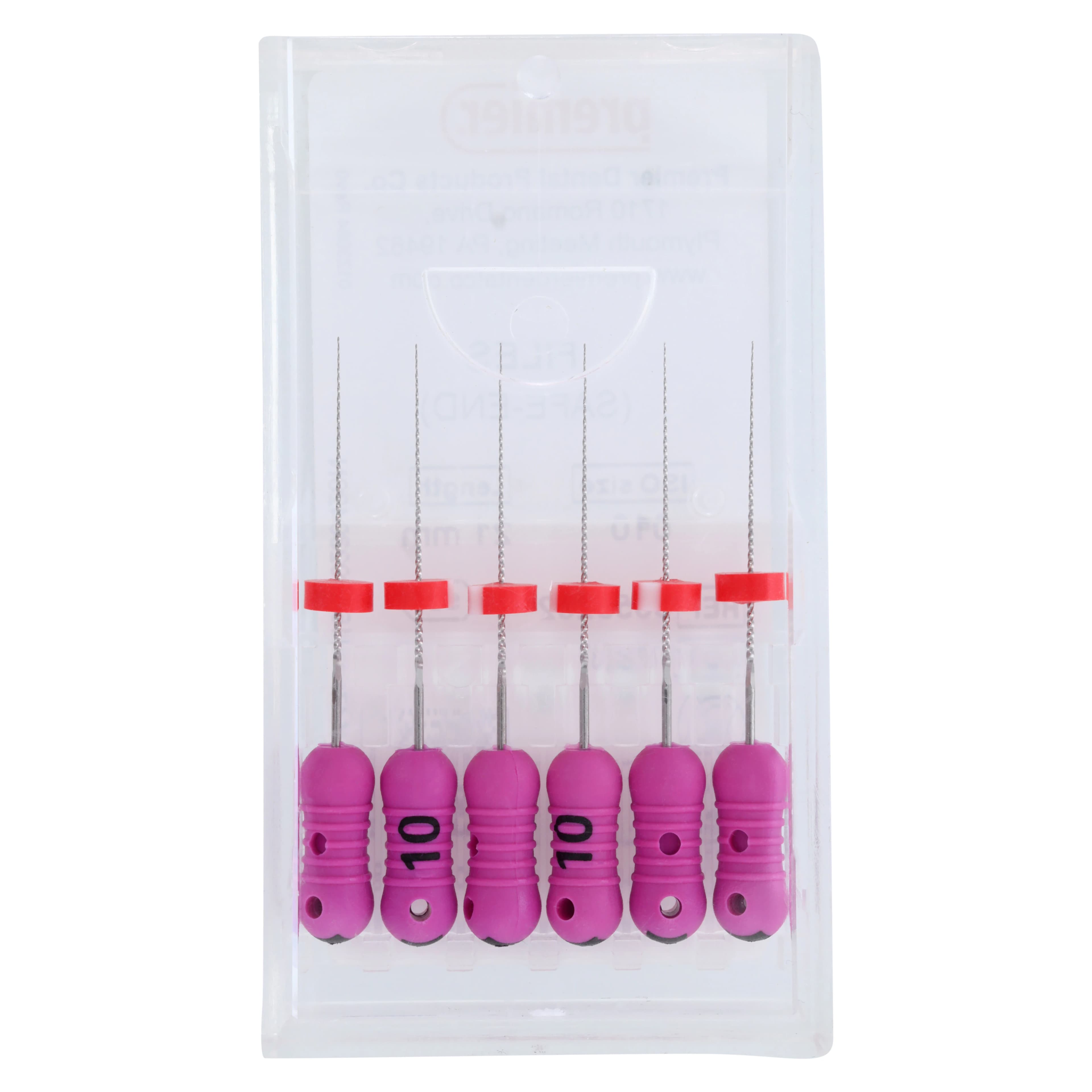 Premier K-File #10, 21mm, Stainless Steel, Purple, 6/Pk, 9053202 thumbnail 6