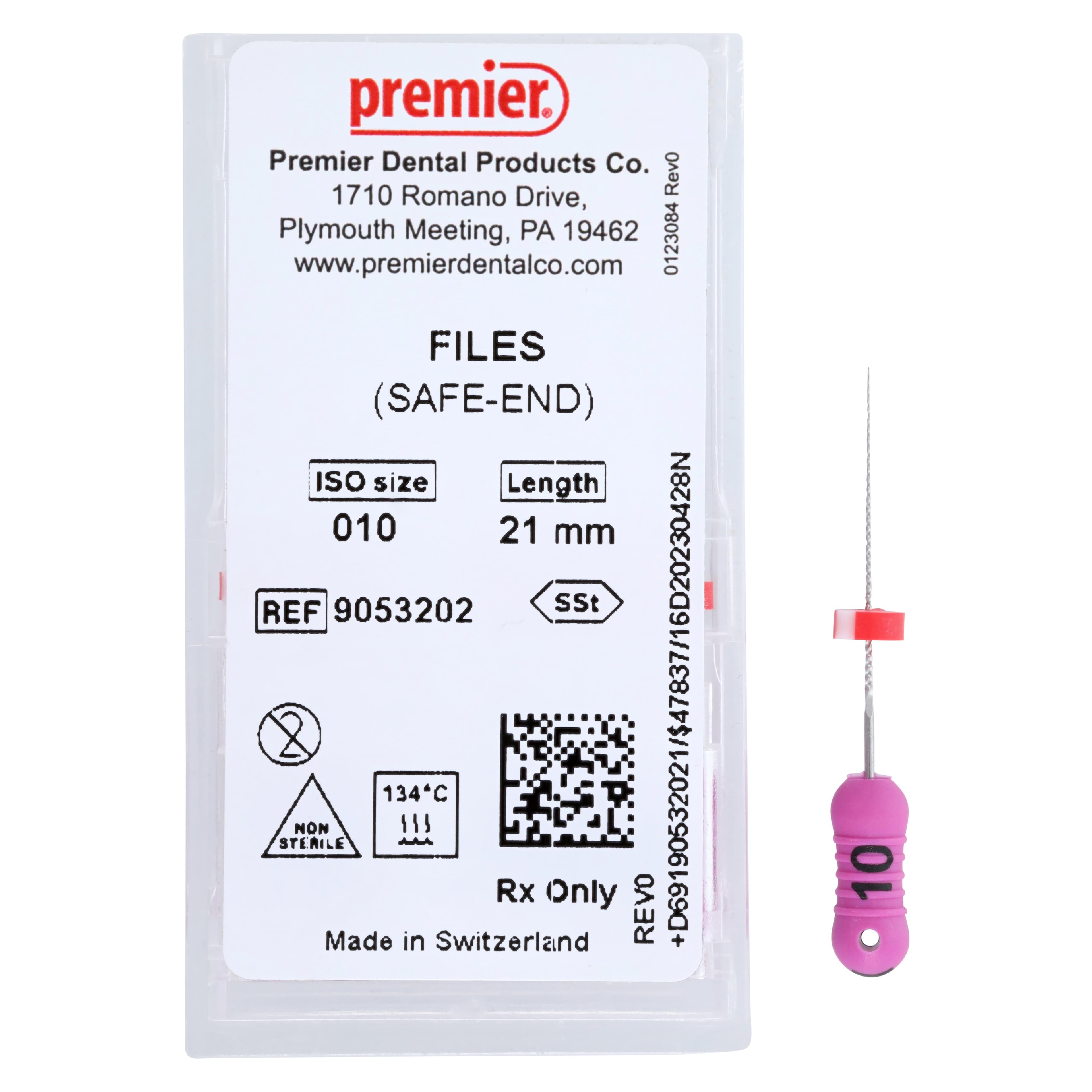 Premier K-File #10, 21mm, Stainless Steel, Purple, 6/Pk, 9053202 thumbnail 4