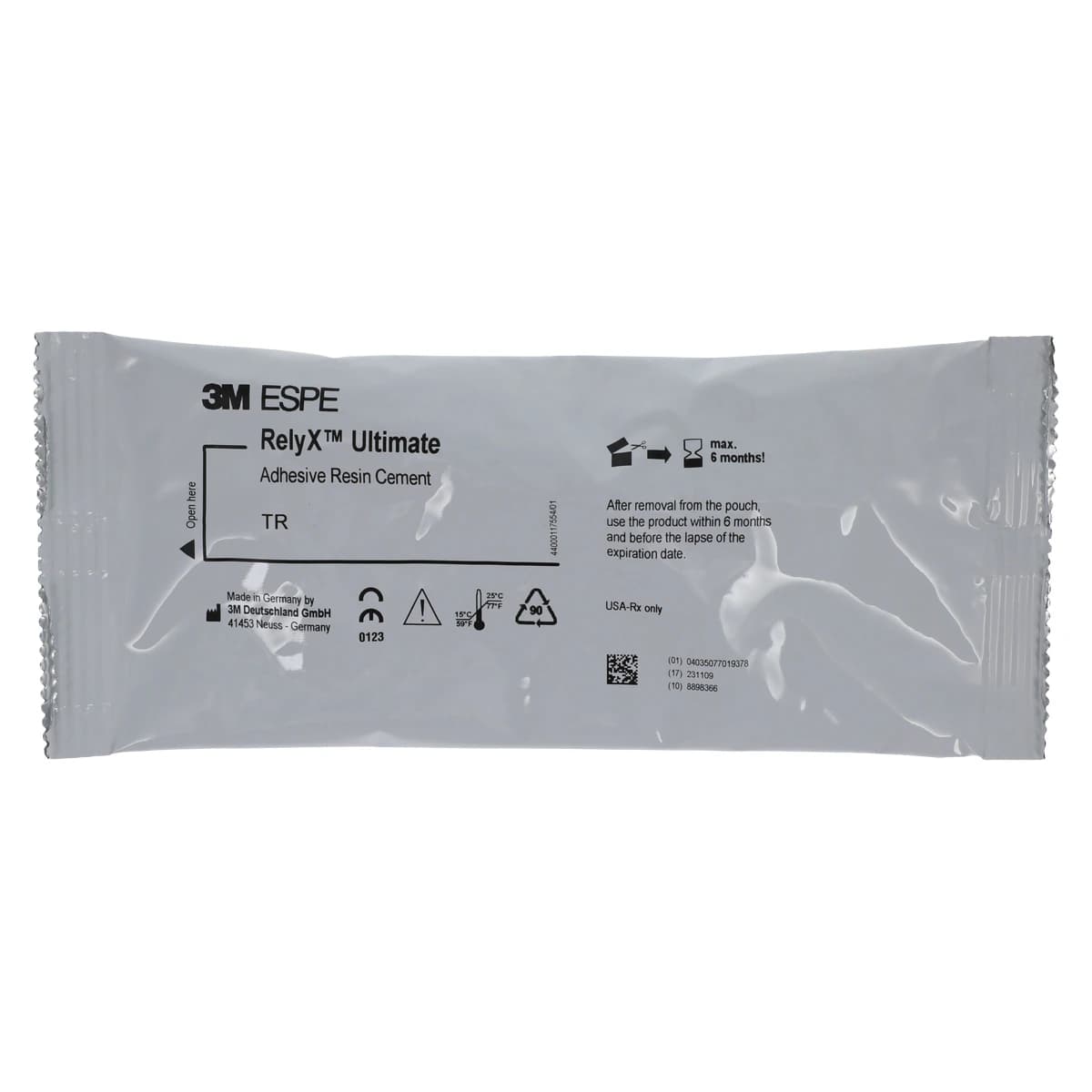 3M RelyX Ultimate Adhesive Resin Cement Refill, Translucent, 8.5 g Syringe, 1/Pk, 56890 thumbnail 6