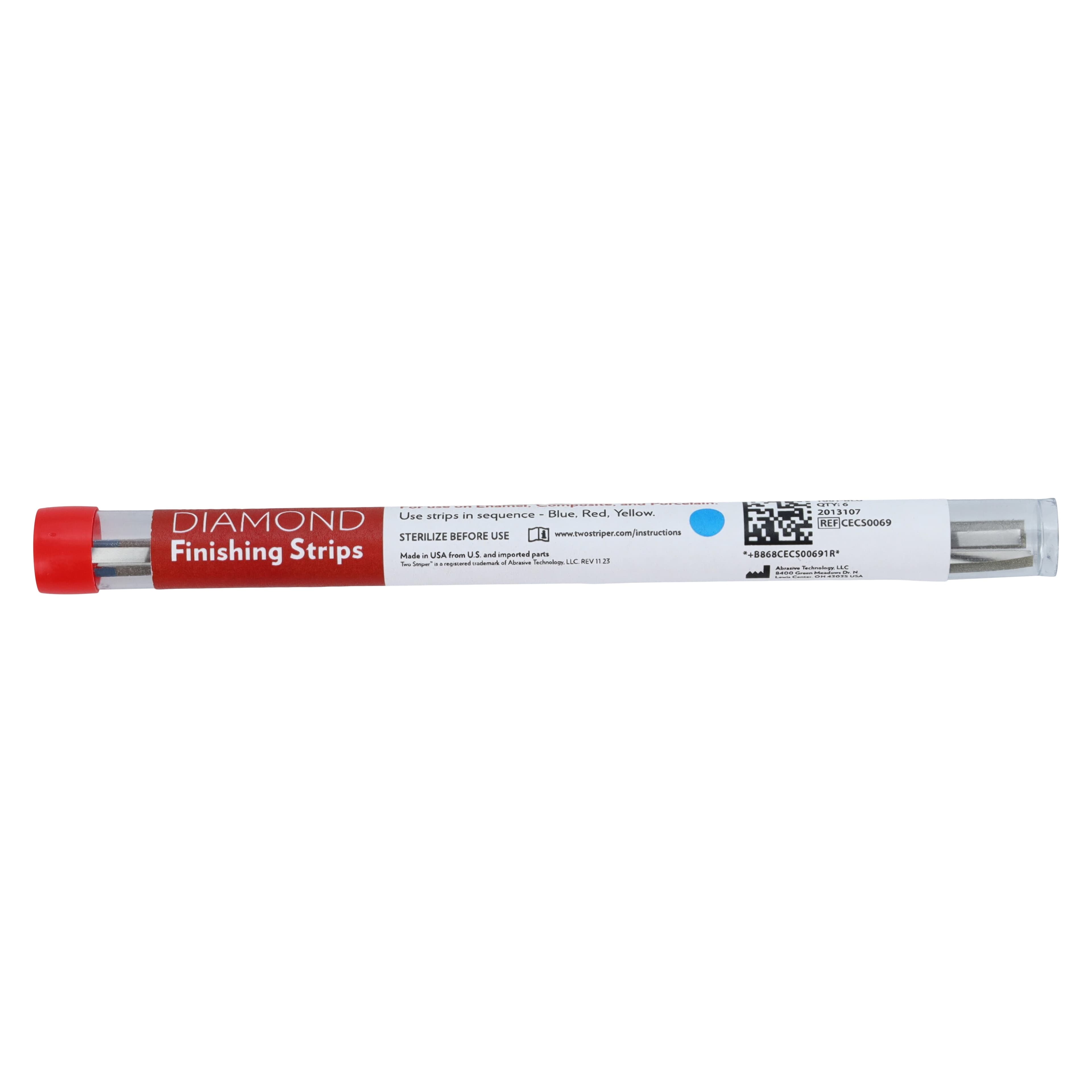 Premier Two Striper Diamond Finishing Strips, 100T Blue, 2.5mm Wide, 60 Micron Grit, 6/Pk, #2013107 thumbnail 5