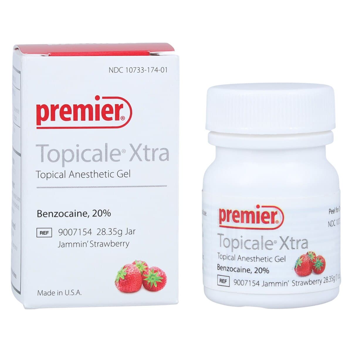 Topicale Xtra Topical Anesthetic Gel, Jammin' Strawberry, Benzocaine 20%, 1 oz Jar, #9007154 thumbnail 2