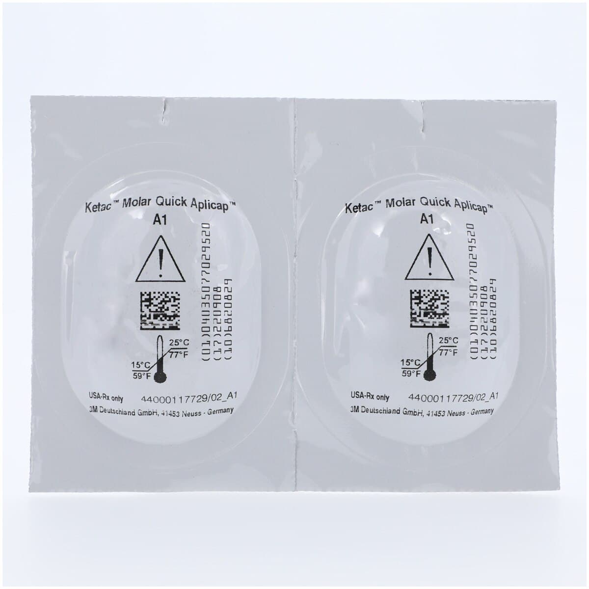 3M Ketac Molar Quick Aplicap Glass Ionomer Restorative, Shade A1, Refill, 50 Capsules, 56366 thumbnail 6