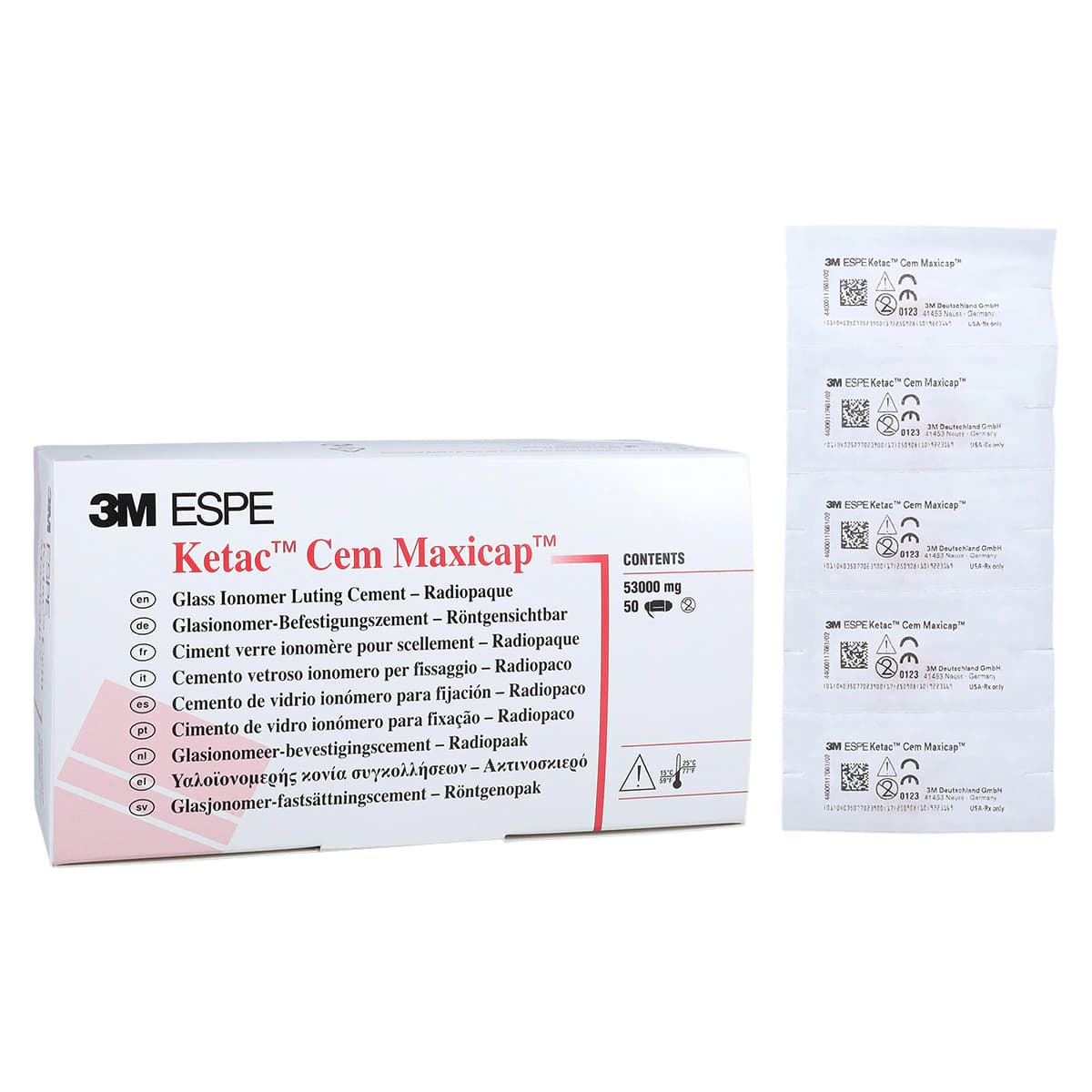 3M (Solventum) Ketac Cem Maxicap Glass Ionomer Luting Cement Capsule Refill, 50/Box, 56021 thumbnail 2