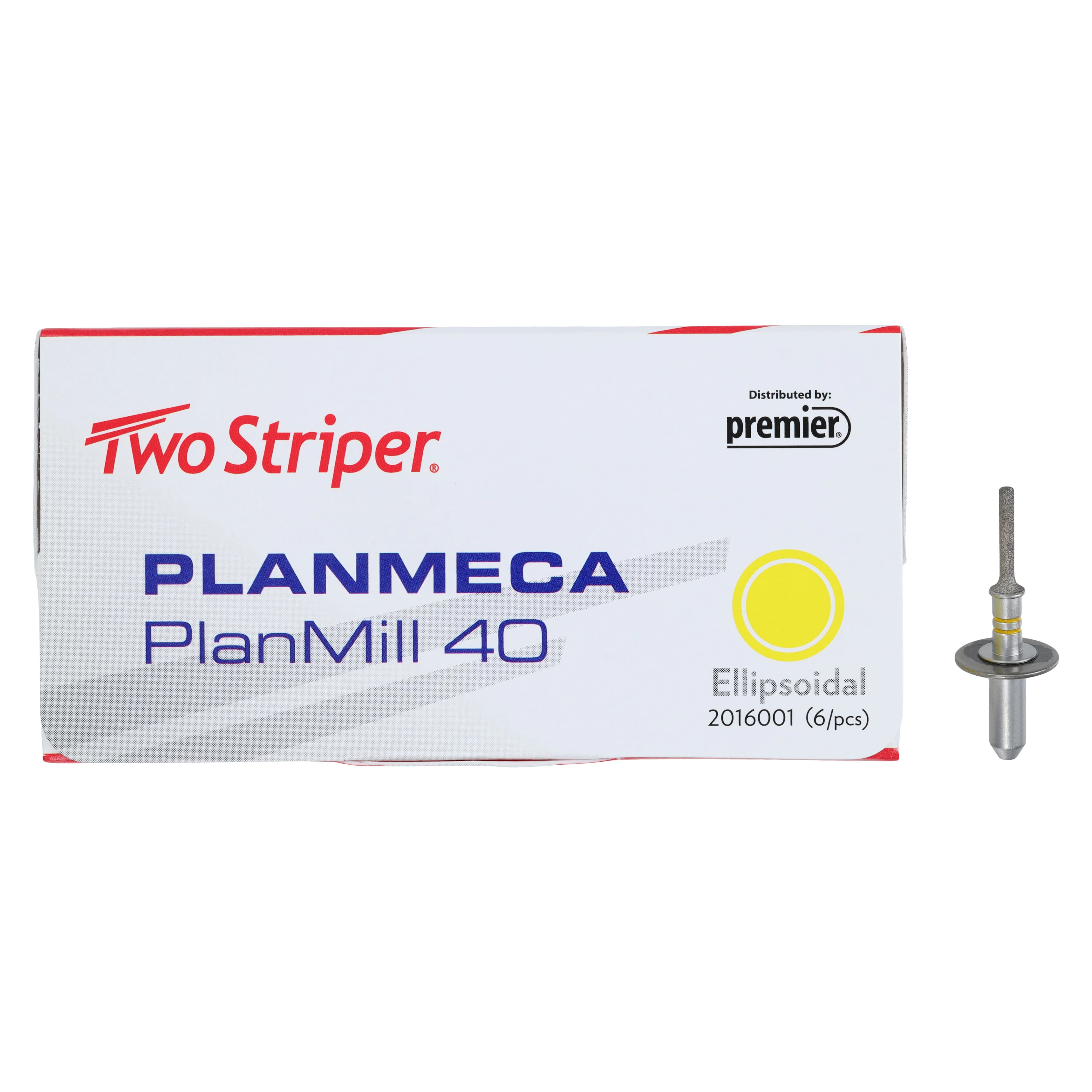 Two Striper PlanMill 40 Diamond Milling Burs, Ellipsoidal, 6/Pkg thumbnail 3