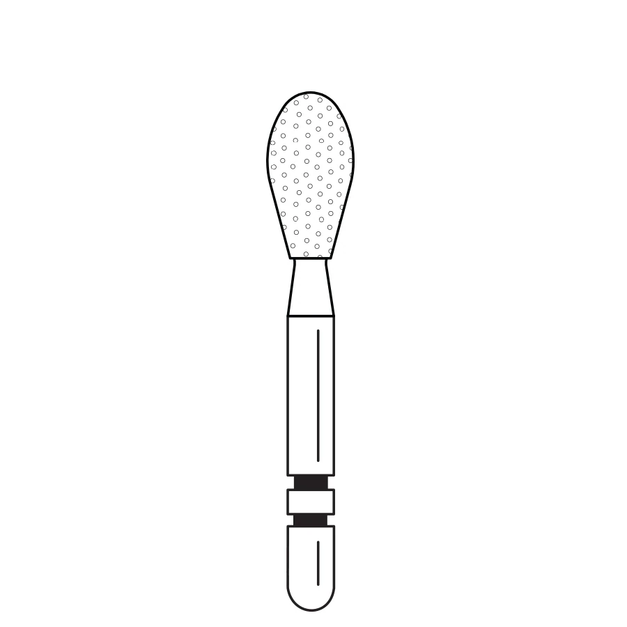 Premier Dental Two Striper Diamond Burs, Friction Grip, KS5, 276.6.2, Coarse, Green, Pear Shape, 6.2 mm Head Diameter, 5/Pk, 2015898 - Two Striper Diamond Burs, Friction Grip, KS5, 276.6.2, Coarse, Green, 5/Pk, 2015898 - Image 1