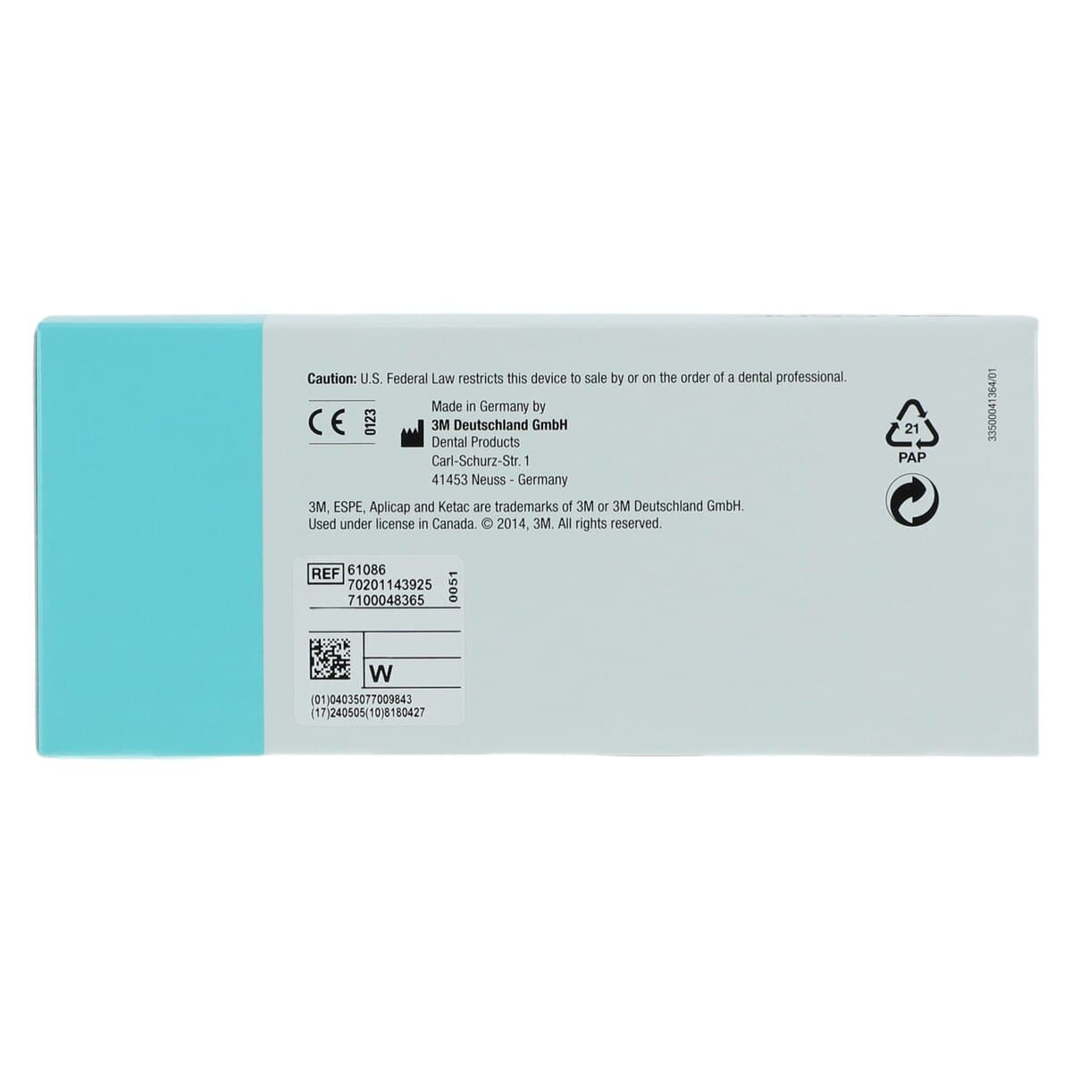 Ketac Universal Aplicap Glass Ionomer Restorative, Shade White, Refill, 50 Capsules, 61086 thumbnail 4
