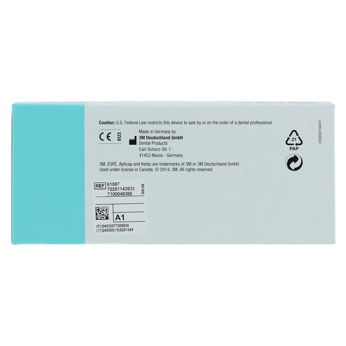 Ketac Universal Aplicap Glass Ionomer Restorative, Shade A1, Self-Cure, 50 Capsules, 61087 thumbnail 4