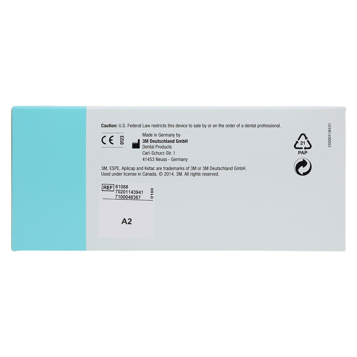 3M Ketac Universal Aplicap Glass Ionomer Restorative, Shade A2, Refill, 50 Capsules, 61088 thumbnail 3