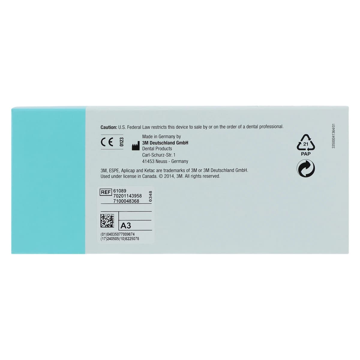 Ketac Universal Aplicap Glass Ionomer Restorative, Shade A3, Self-Cure, 50 Capsules/Box, 61089 thumbnail 4