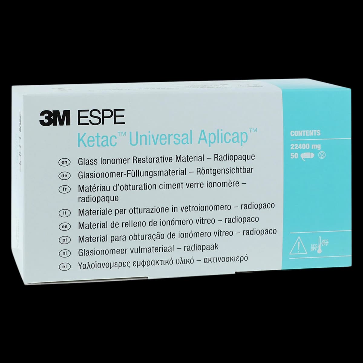 Ketac Universal Aplicap Glass Ionomer Restorative, Shade A3, Self-Cure, 50 Capsules/Box, 61089 - Ketac Universal Aplicap Glass Ionomer Restorative Shade A3 Refill - Image 1