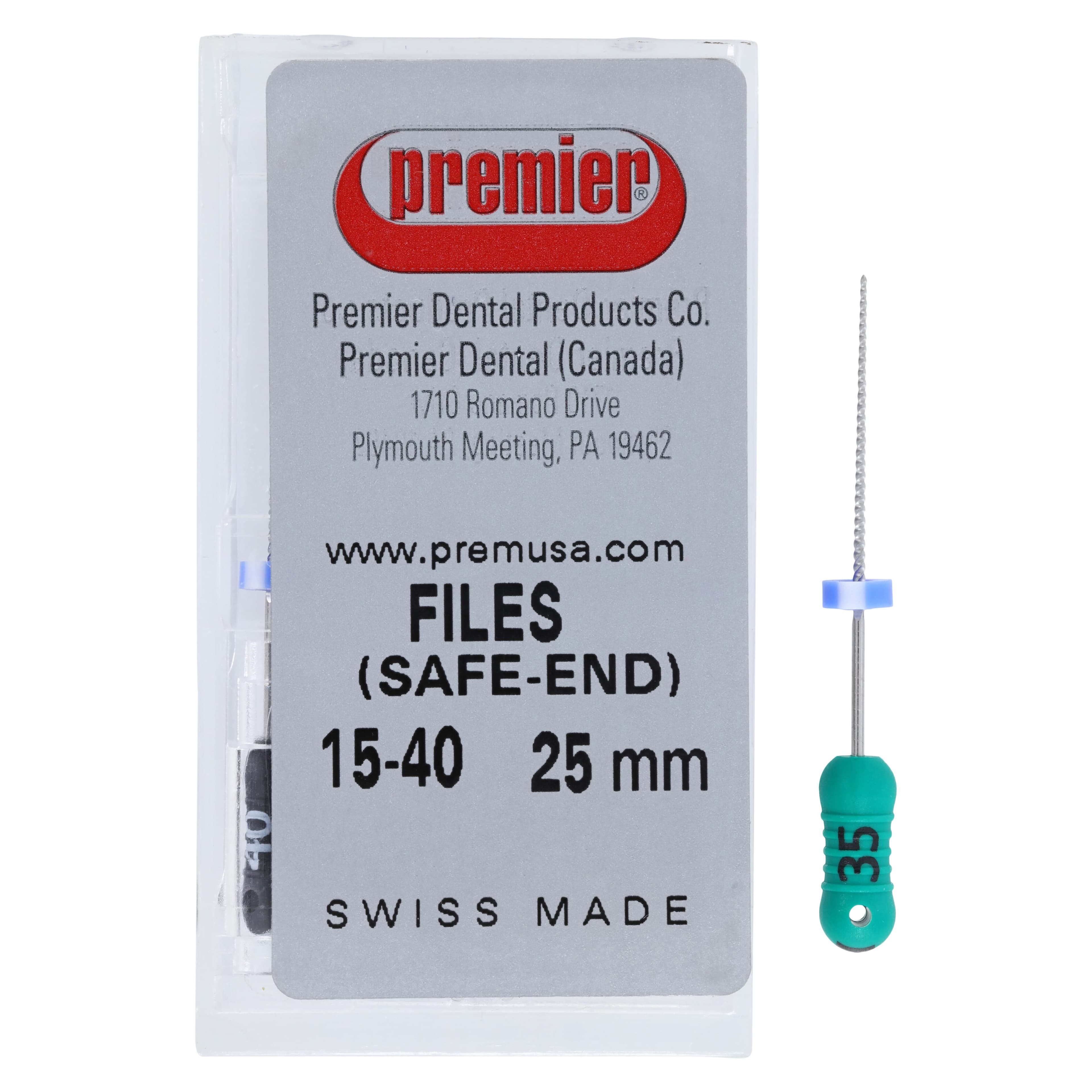 Premier K-Files, Stainless Steel, 25mm, Assorted #15-40, 6/Pk, 9053248 thumbnail 4