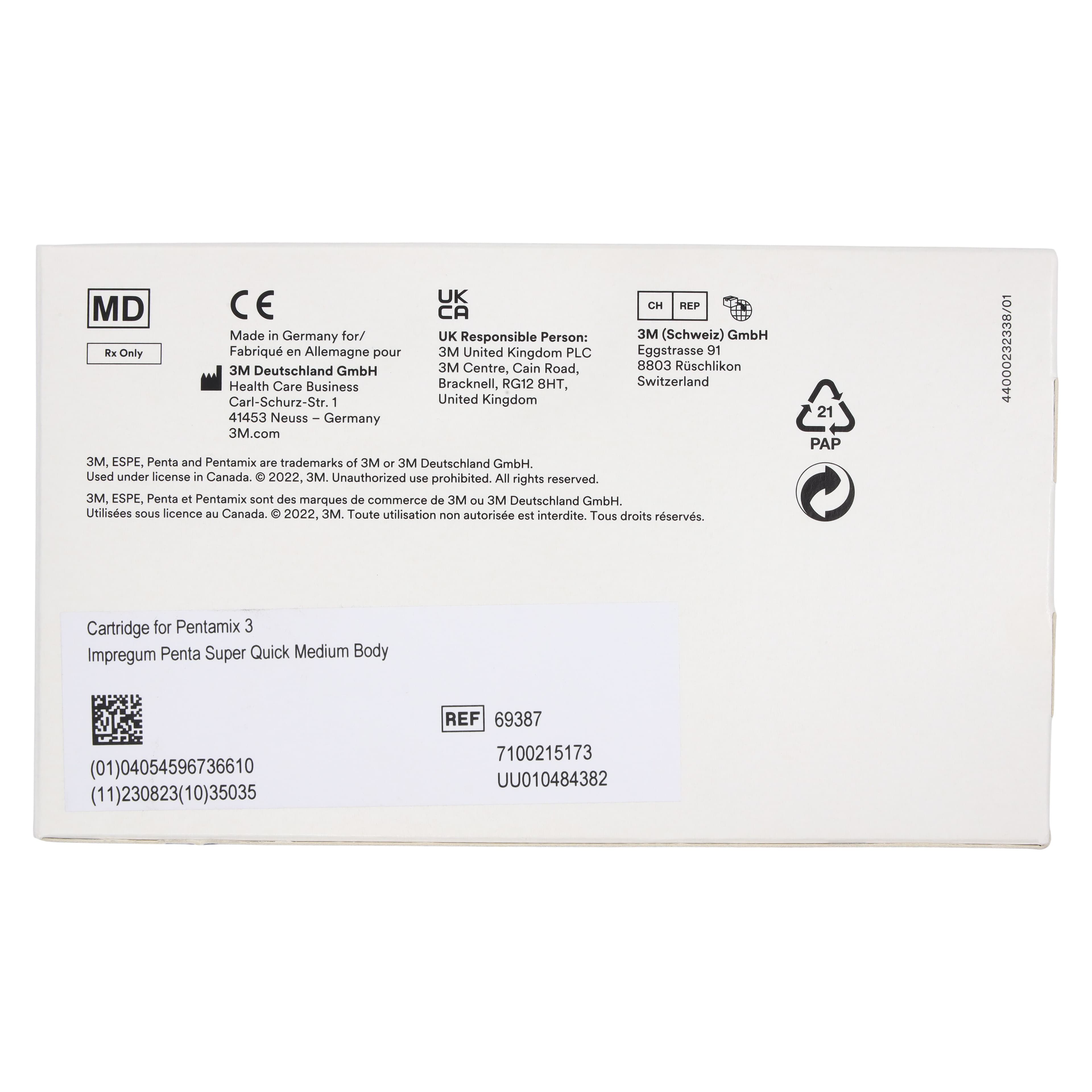3M (Solventum) Impregum Penta Super Quick Medium Body Polyether Impression Material Cartridge, 50 ml, Mint, 69387 thumbnail 8