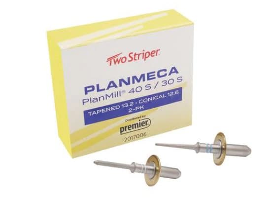 Two Striper PlanMill S Diamond Milling Burs, Assorted (Taper/Conical, Long), 2/Pk thumbnail 2