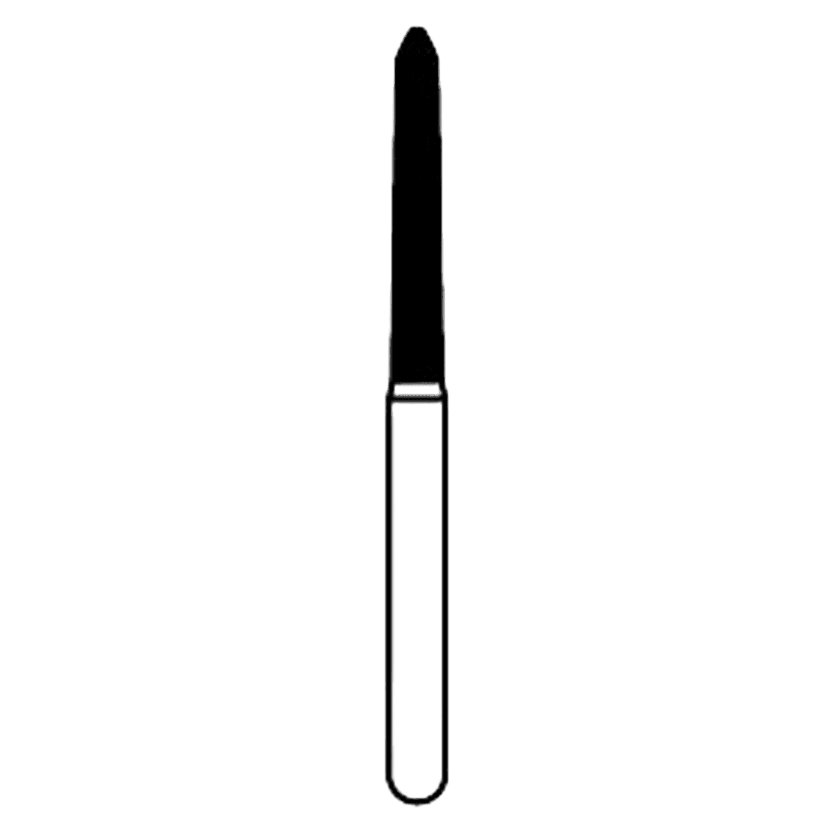Solo Diamond® Single-Use Diamond Burs FG, Curettage K, #1714.10, Medium Grit, 1.4mm Major/1.1mm Minor Diameter, 10mm Length, Blue Ring, 25/Bx, 879K014M - Solo Diamond® Single-Use Diamond Burs FG, Curettage K, 1714.10, 1.4mm, Medium, Pkg/25 - Image 1