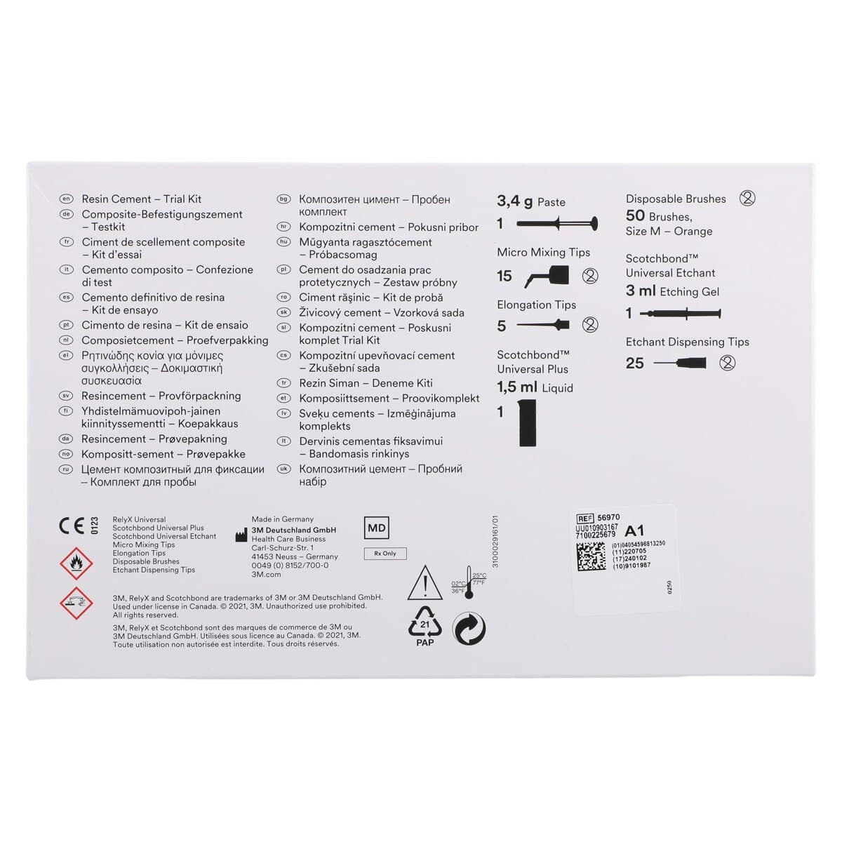 3M™ RelyX™ Universal Resin Cement Trial Kit, Shade A1, 3.4g Syringe, 56970 thumbnail 19