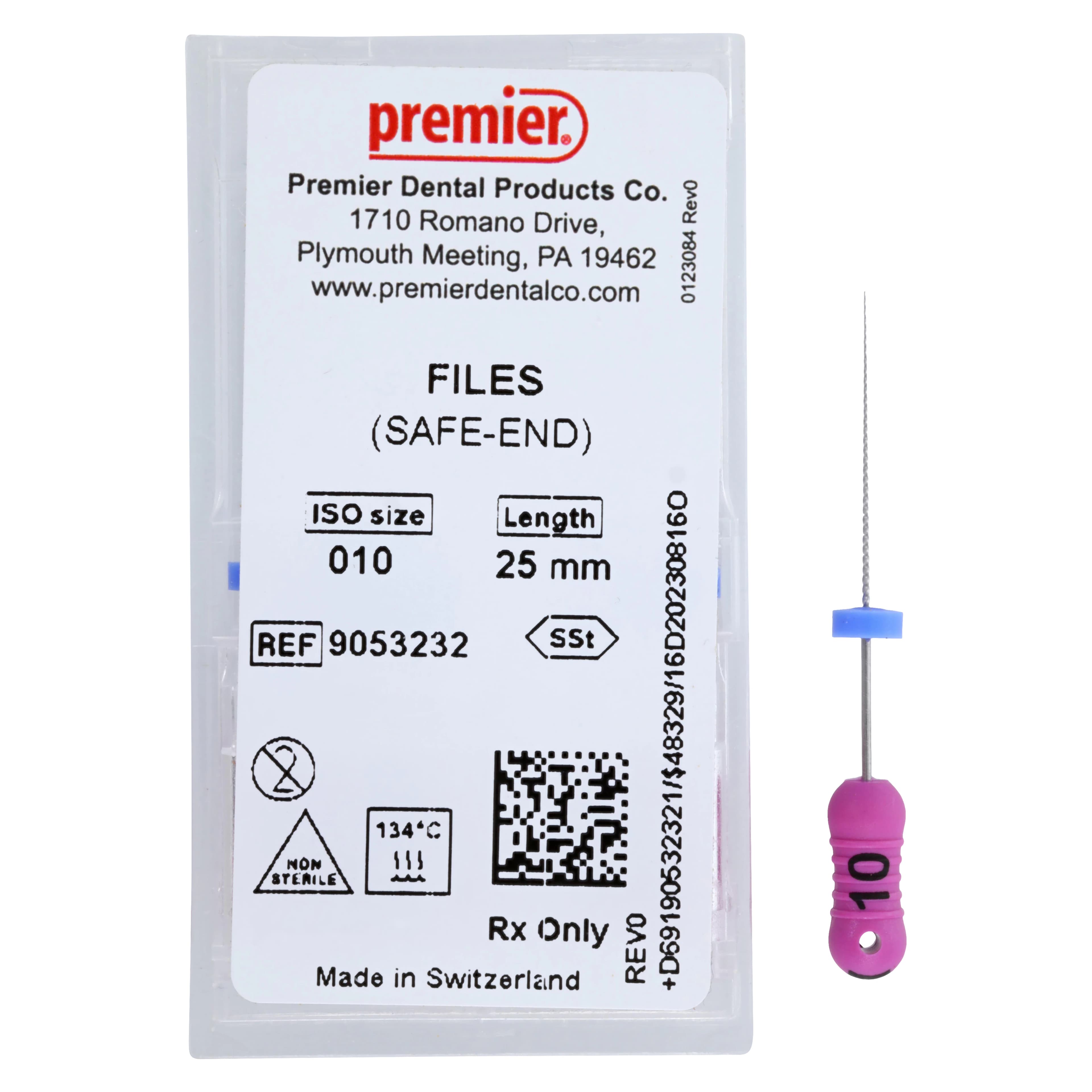 Premier K-File, Stainless Steel, 25 mm, Size #10, Purple, 6/Pk, 9053232 thumbnail 4