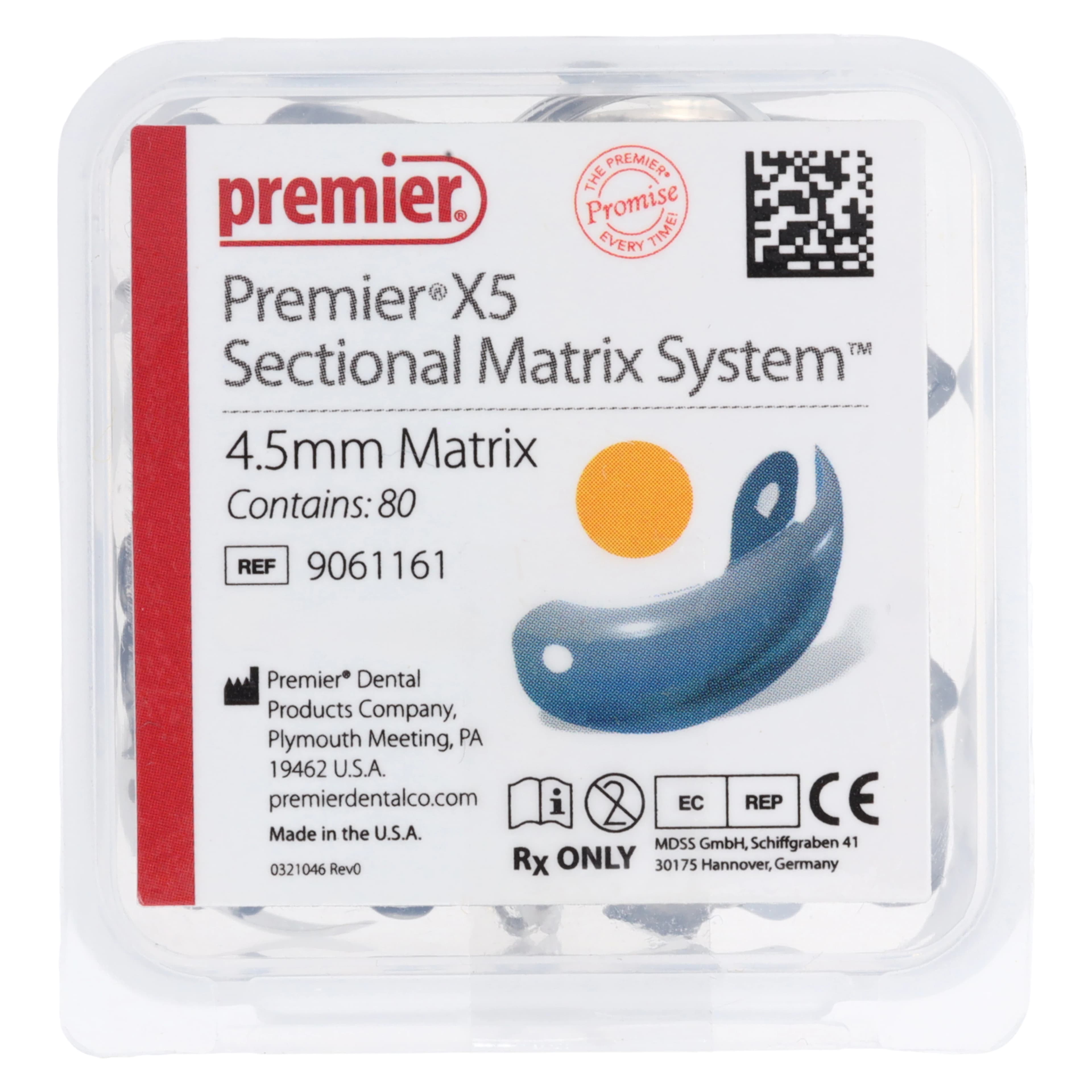 Premier X5 Sectional Matrix System Anatomical Matrix Refill, 4.5mm, 80/Pkg, 9061161 thumbnail 3