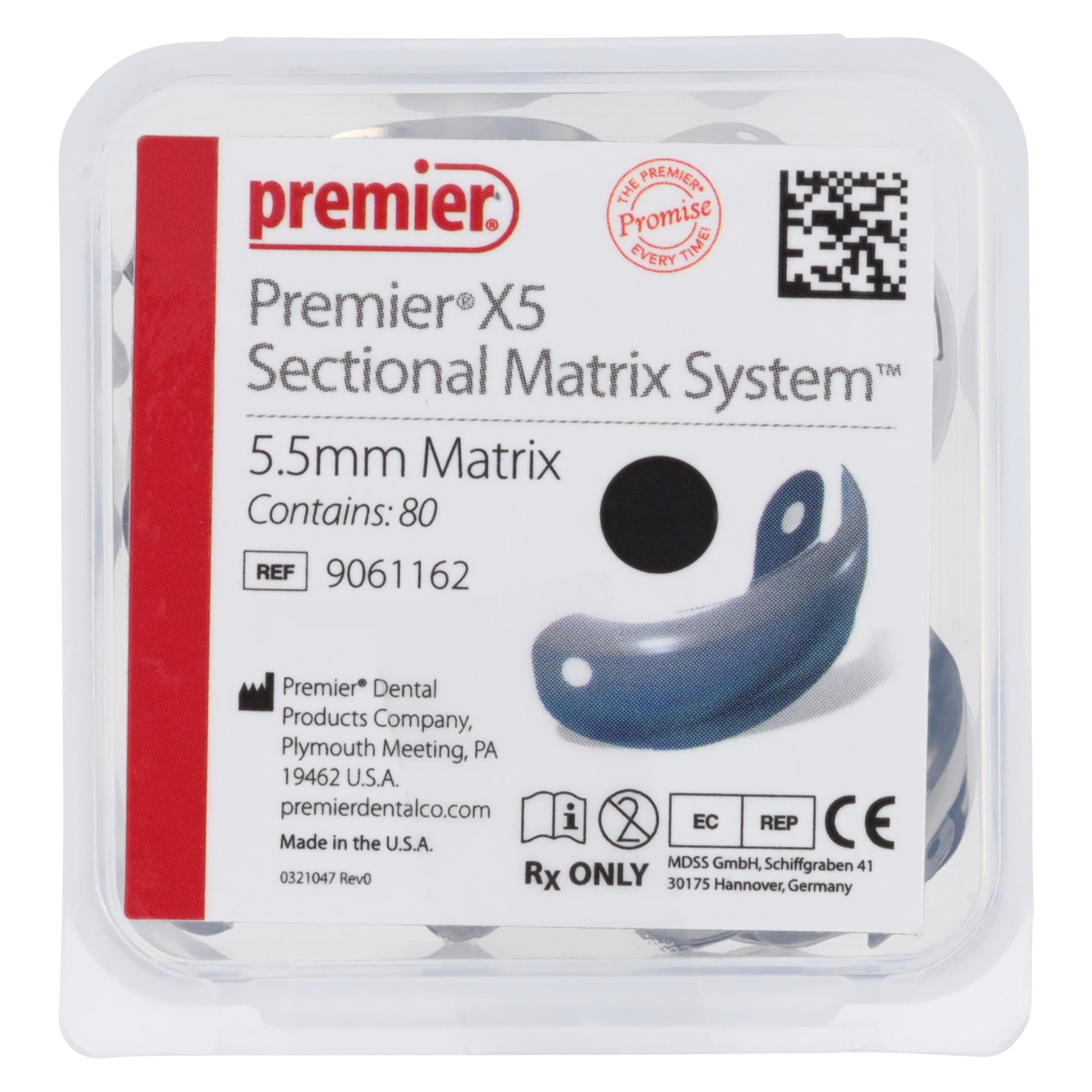 Premier X5 Sectional Matrix System Anatomical Matrix Refill, 5.5mm, 80/Pk, 9061162 thumbnail 3