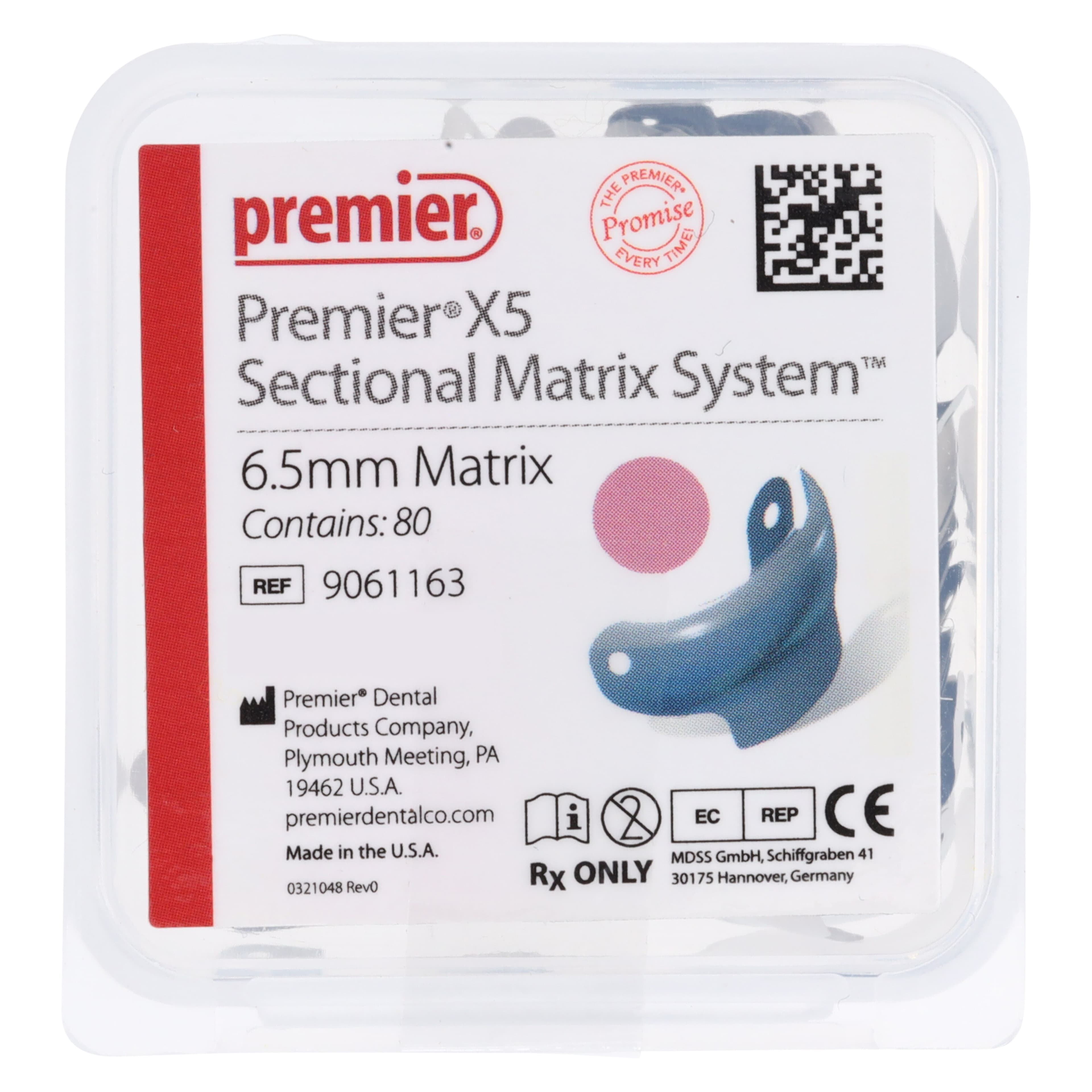 Premier X5 Sectional Matrix System Anatomical Matrix Refill, 6.5mm, 80/Pk, 9061163 thumbnail 3