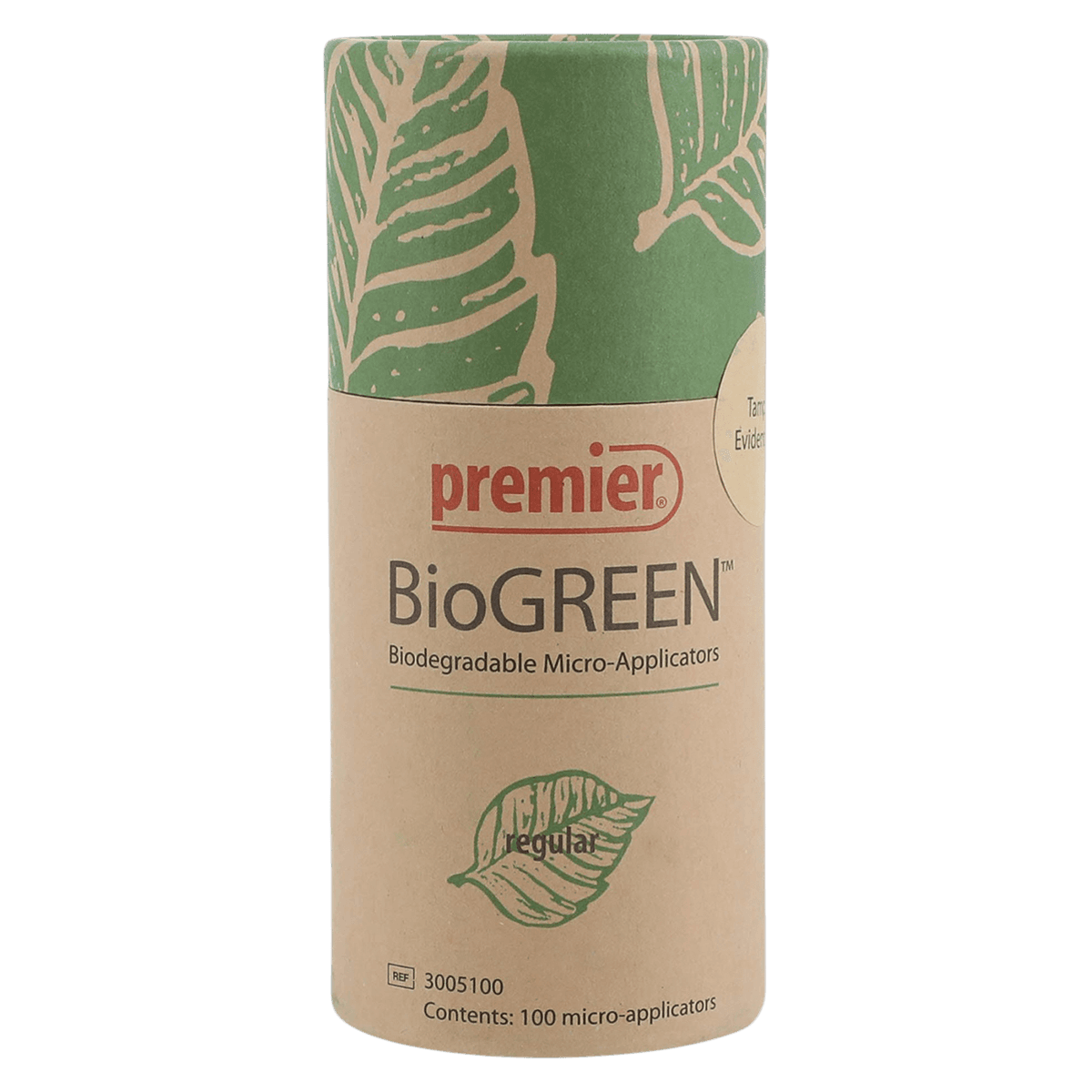 BioGREEN Micro-Applicator, Regular, Green, 100/Tube, 3005100 - BioGREEN Micro-Applicator, Regular, Green (100) - Image 1