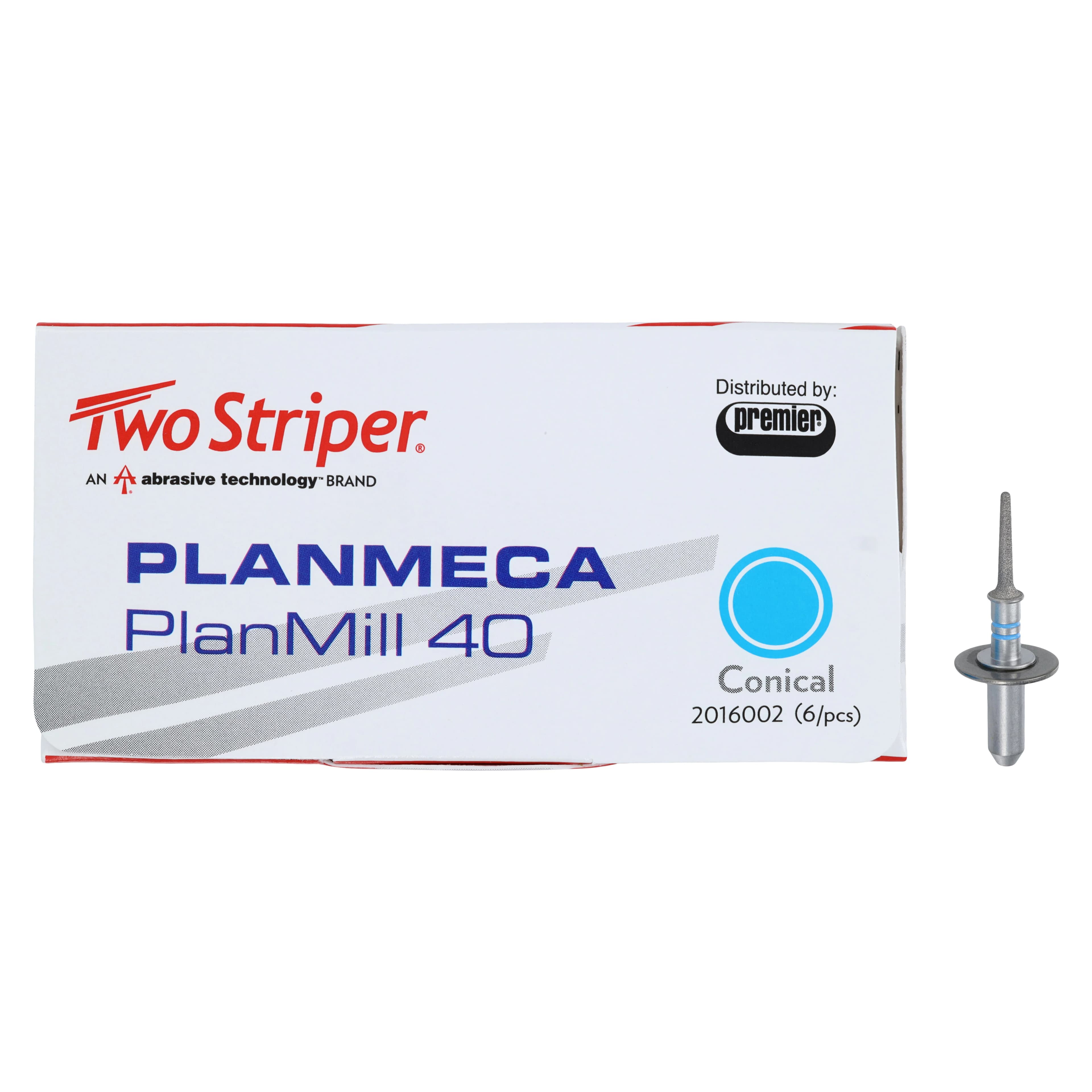 Two Striper PlanMill 40 Diamond Milling Burs, Conical, 6/Pkg thumbnail 3