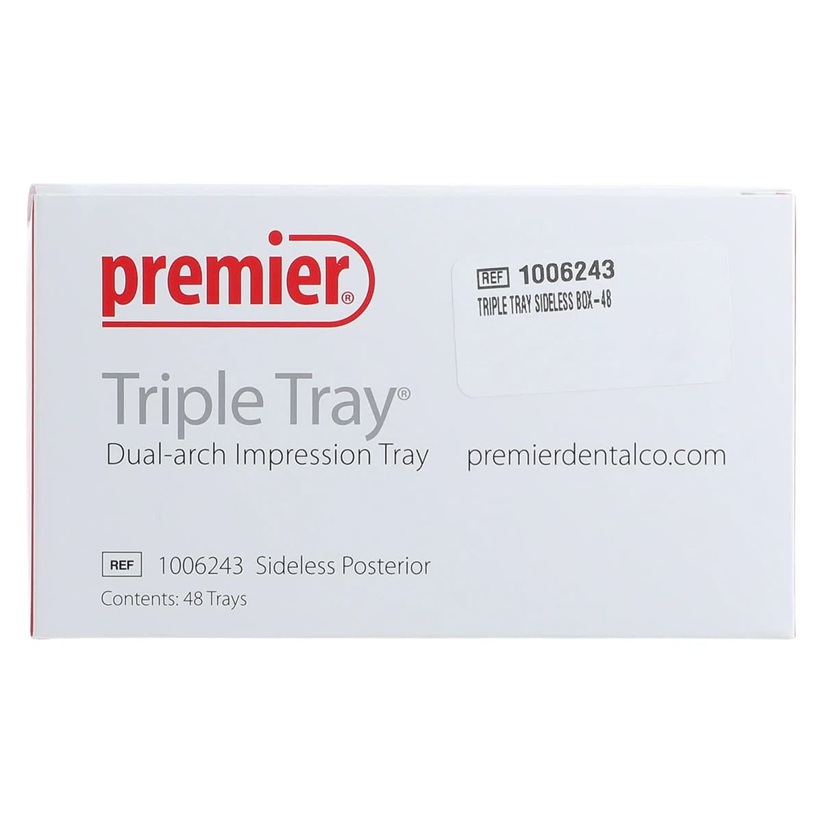 Premier Triple Tray Sideless Posterior Dual-Arch Impression Trays, 48/Box, #1006243 thumbnail 5