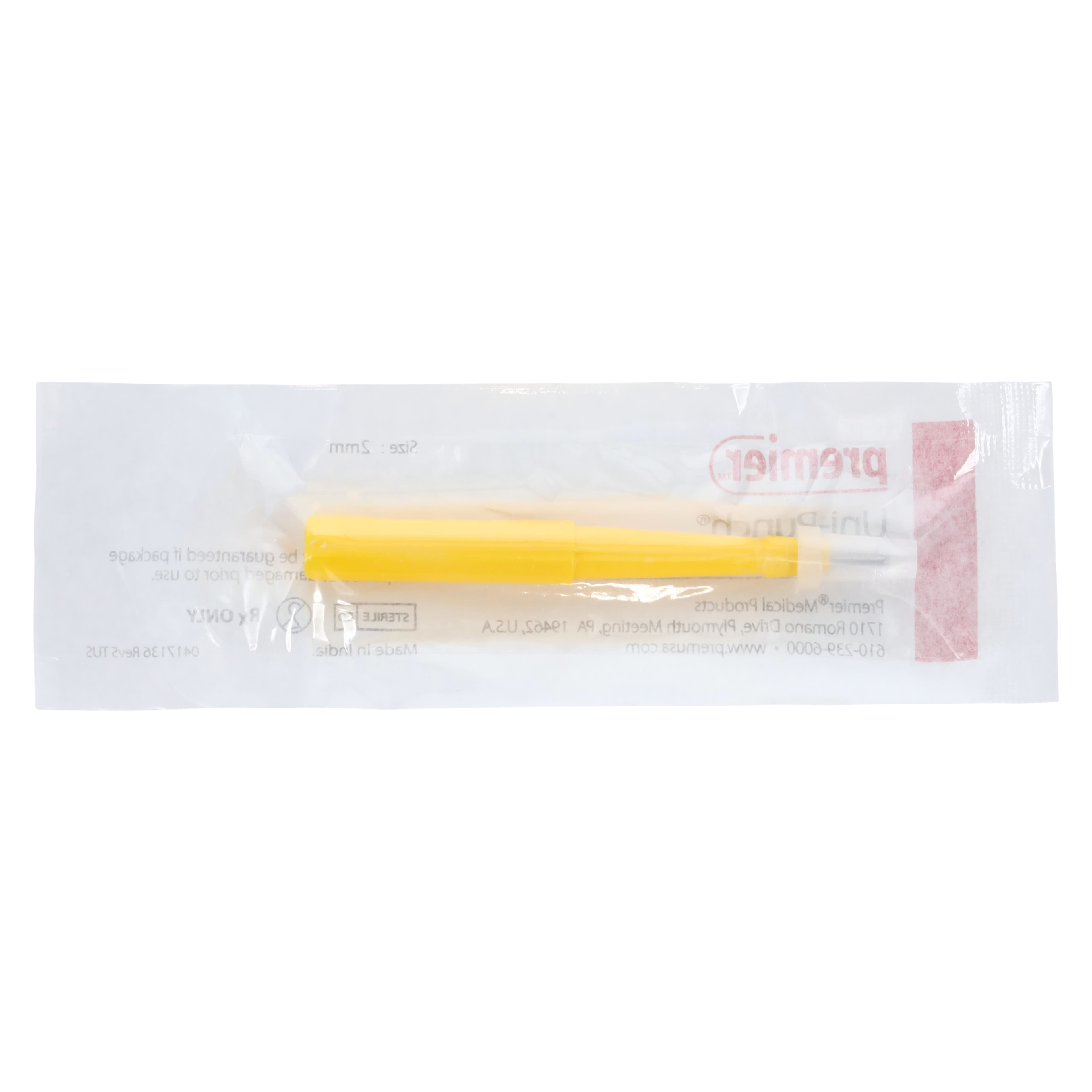 Premier Uni-Punch Seamless Disposable Biopsy Punch, 2mm, Sterile, 25/Box, 9033502 thumbnail 2
