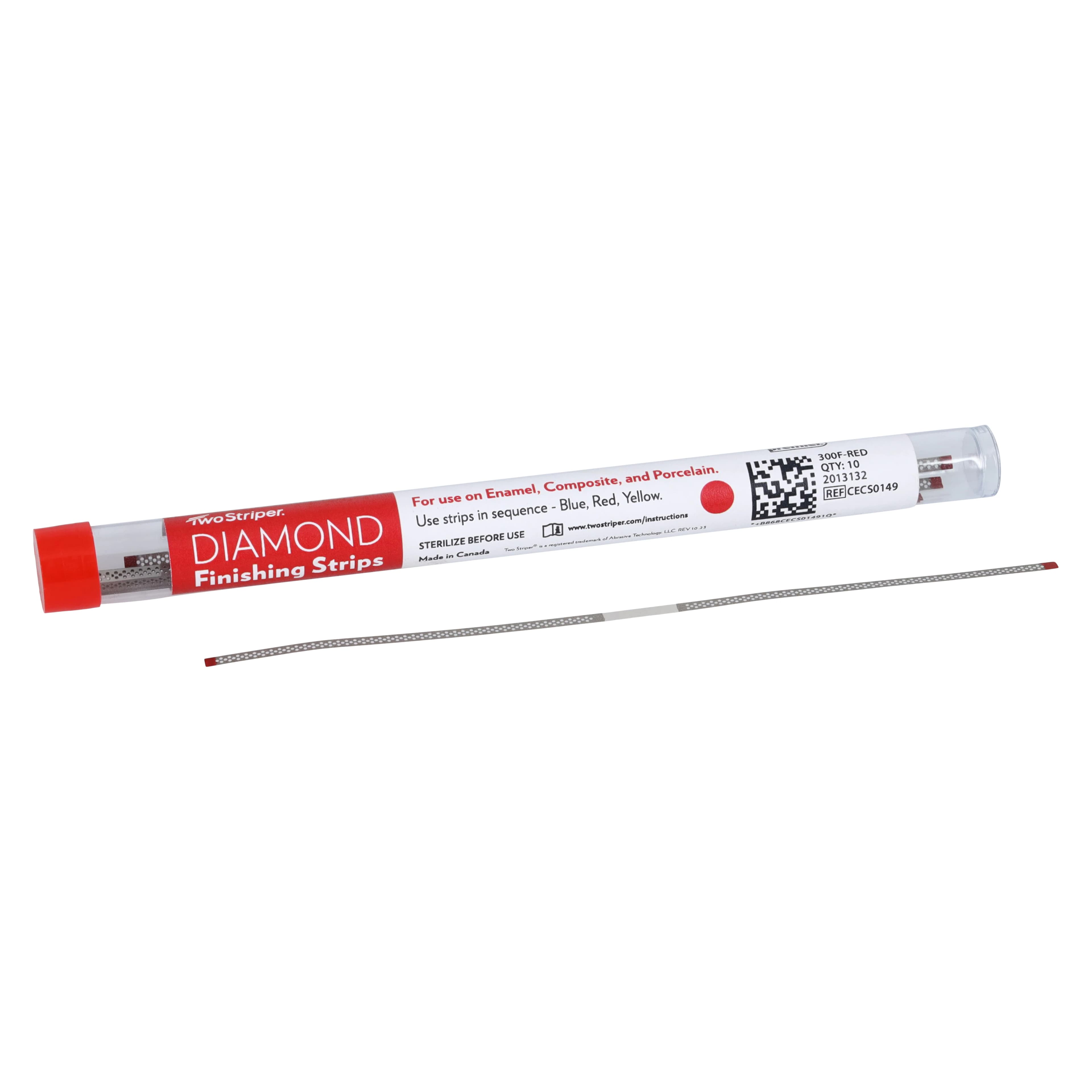Two Striper® Perforated Diamond Finishing Strips, 300F Fine, 2.5mm Width, Pack of 10 thumbnail 2