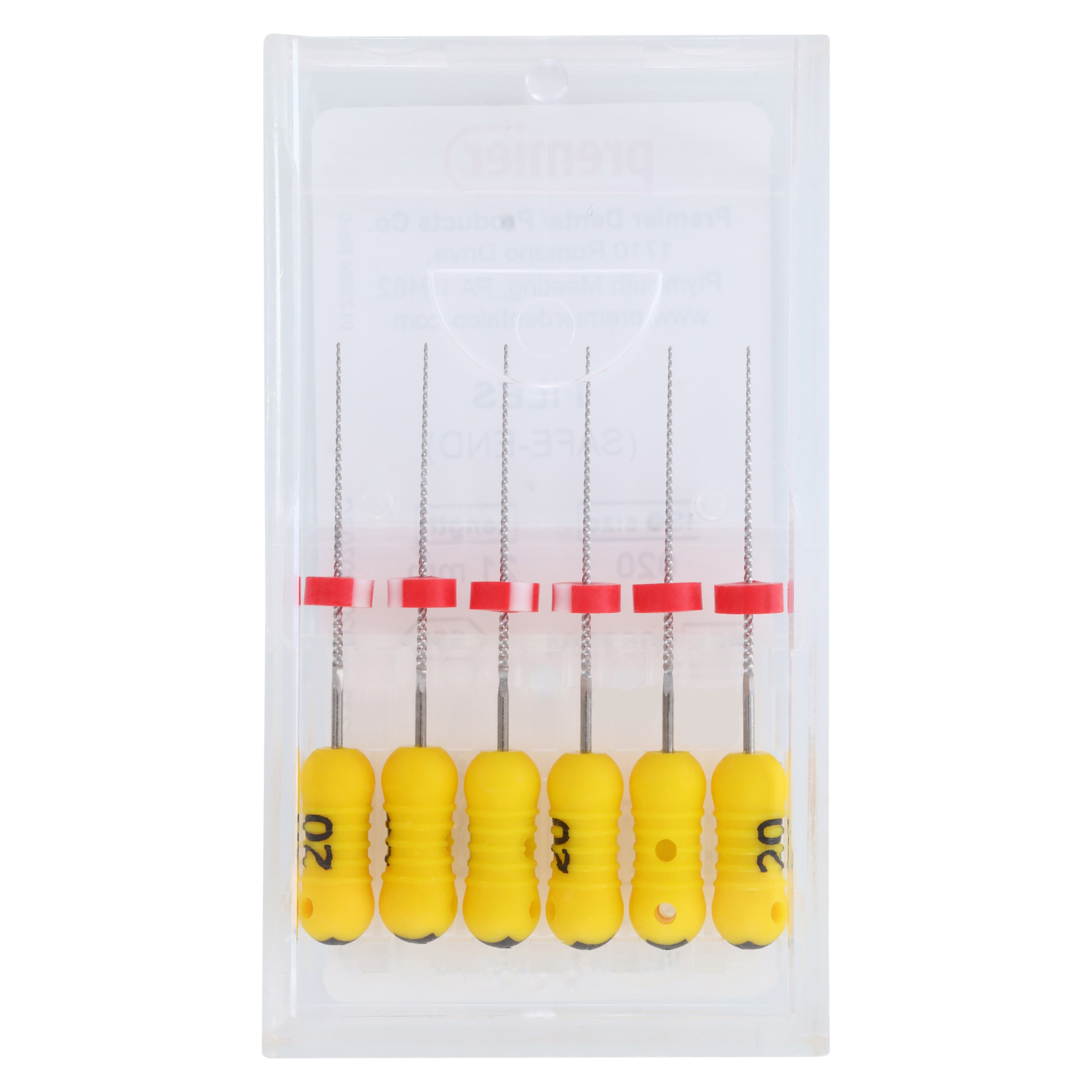 Premier K-File, Stainless Steel, 21 mm, Size #20, Yellow, 6/Pk, 9053204 thumbnail 6