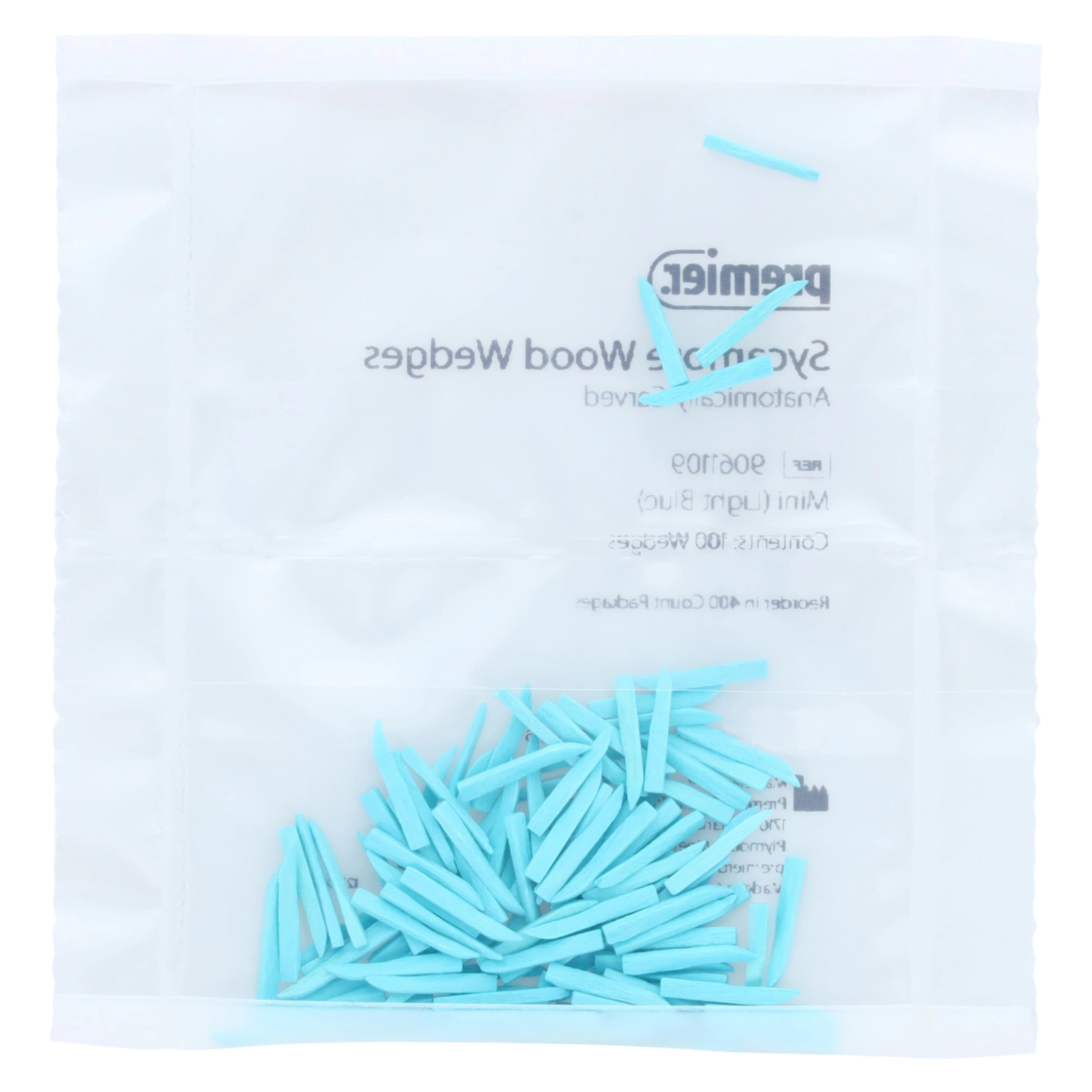 Premier Sycamore Wood Wedges, Mini, Light Blue, 400/Pk, 9061109 thumbnail 4