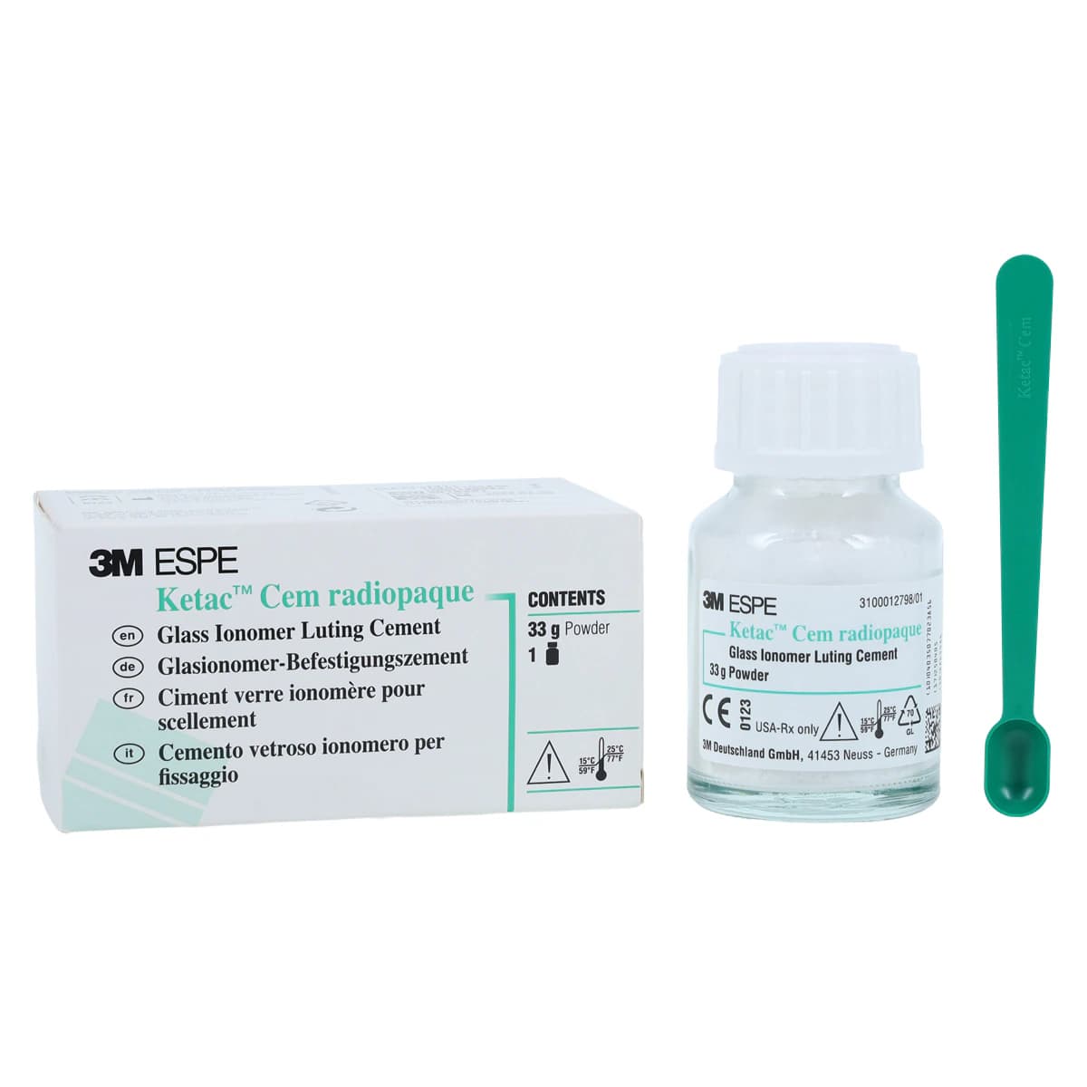 Ketac Cem Radiopaque Glass Ionomer Luting Cement, Powder Refill, 33 g, 1/Pk, 37211 thumbnail 2