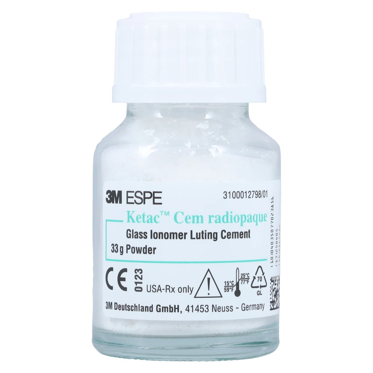 Ketac Cem Radiopaque Glass Ionomer Luting Cement, Powder Refill, 33 g, 1/Pk, 37211 thumbnail 3