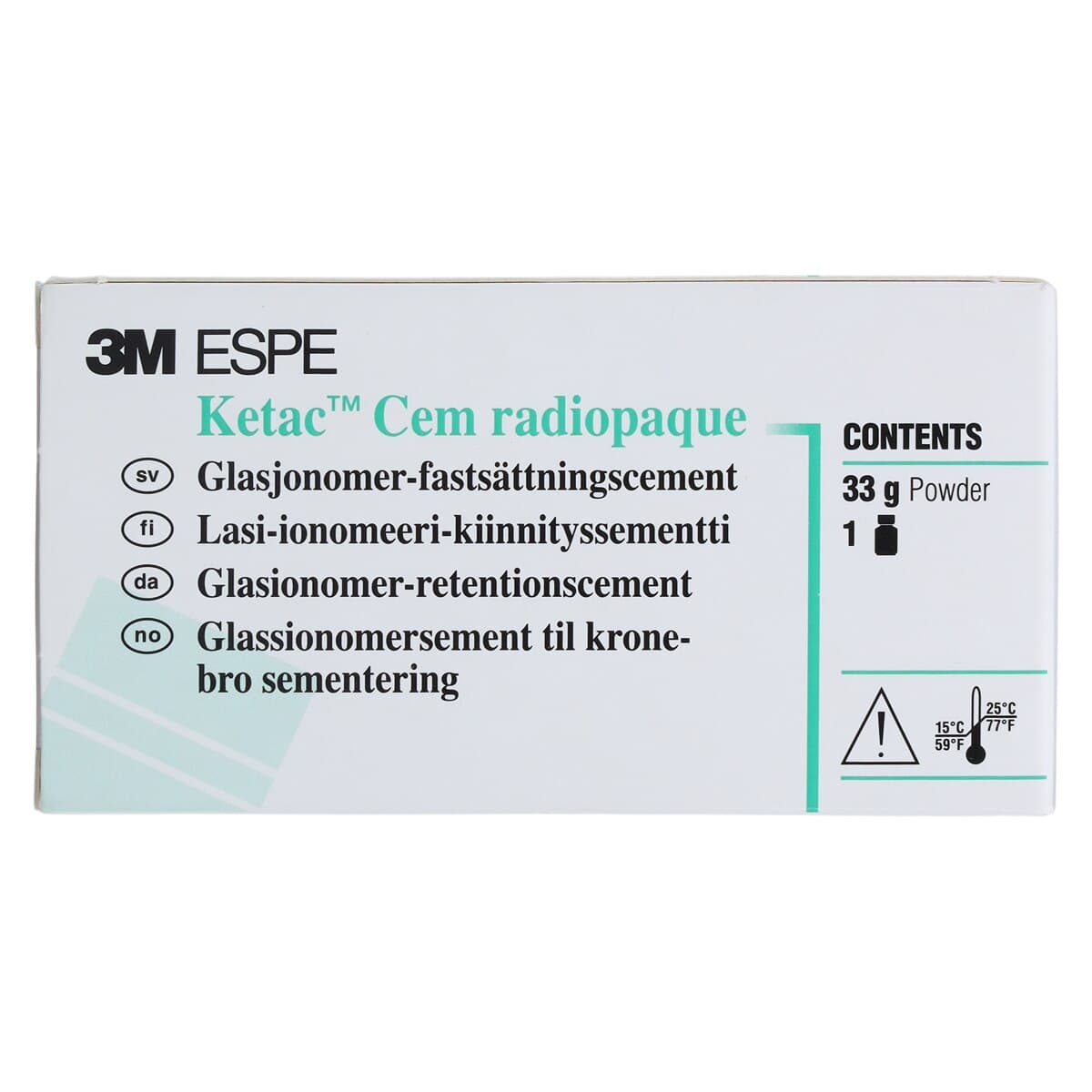 Ketac Cem Radiopaque Glass Ionomer Luting Cement, Powder Refill, 33 g, 1/Pk, 37211 thumbnail 5