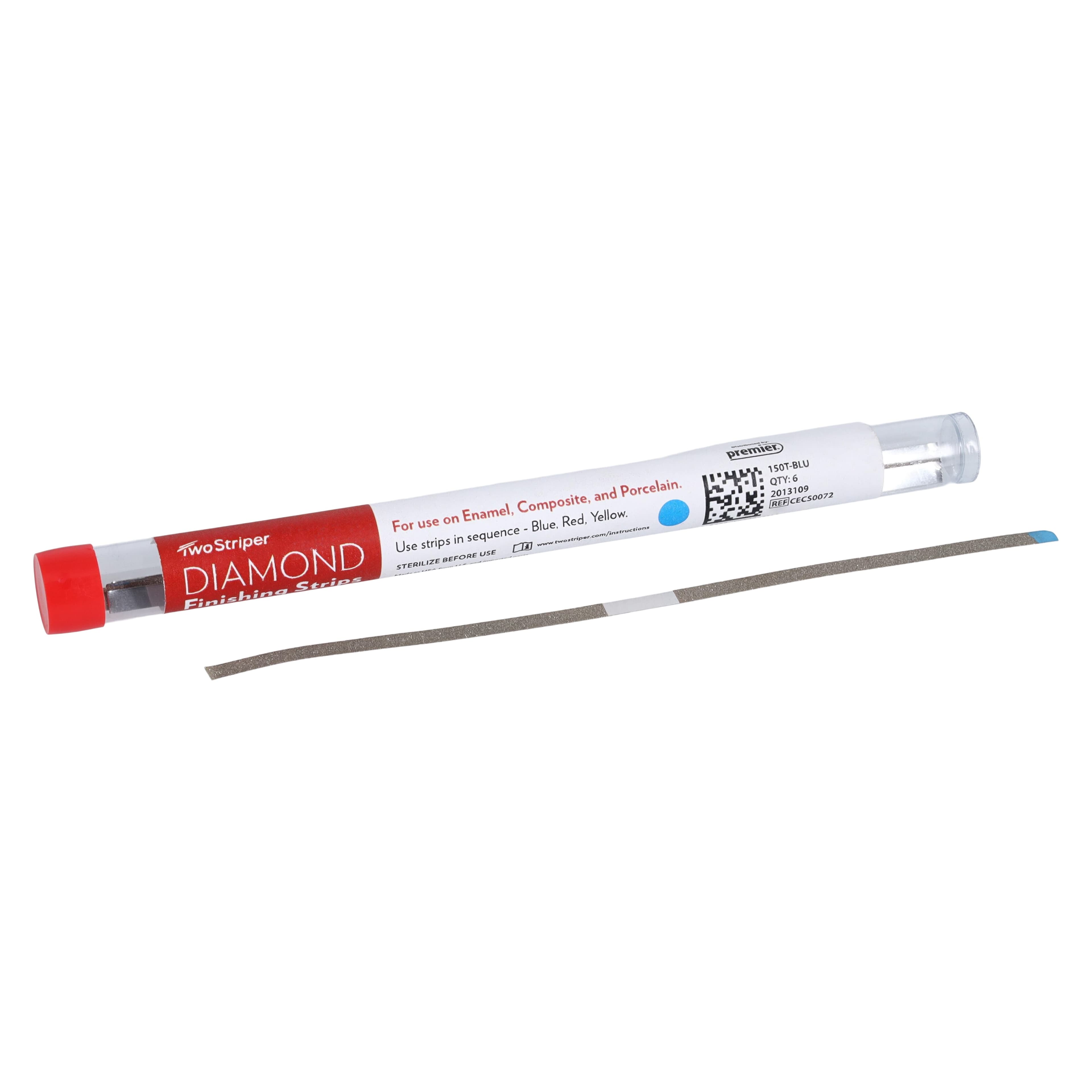 Premier Two Striper Diamond Finishing Strip, 150T, Blue (60 Micron, Coarse), 3.75mm, 6/Pk, 2013109 thumbnail 2
