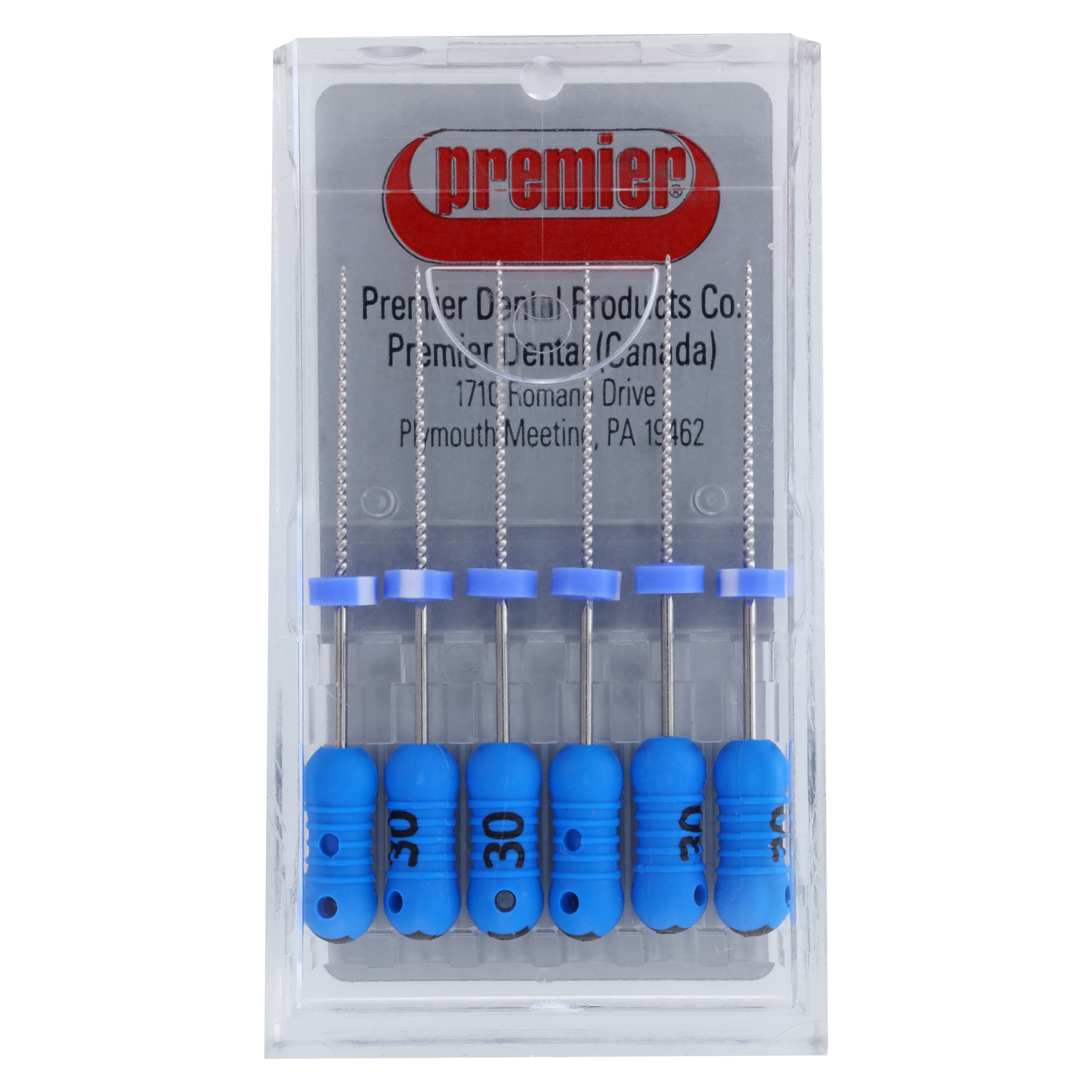Premier K-Files, Stainless Steel, 25 mm, Size #30, Blue, 6/Pk, 9053236 thumbnail 6