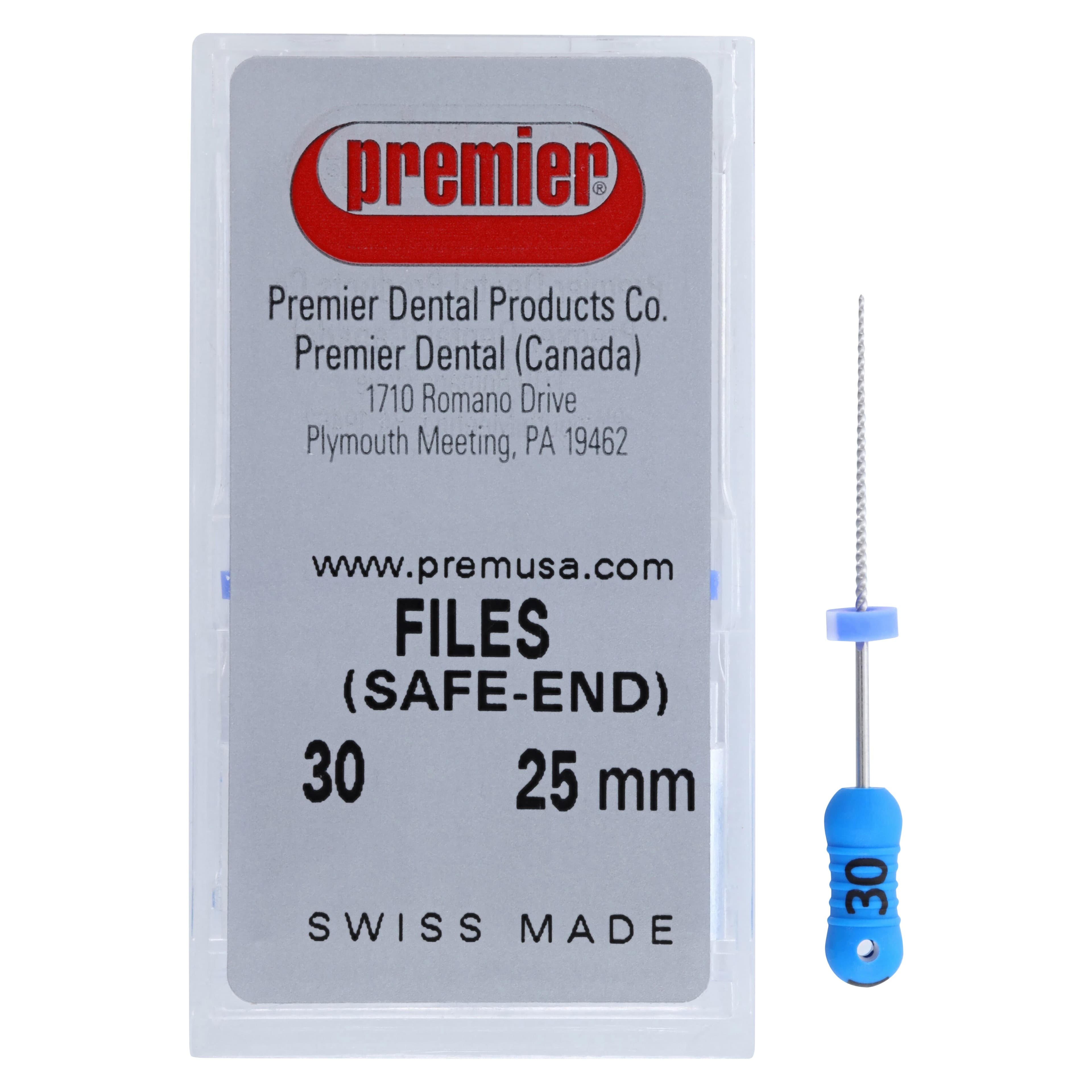 Premier K-Files, Stainless Steel, 25 mm, Size #30, Blue, 6/Pk, 9053236 thumbnail 4