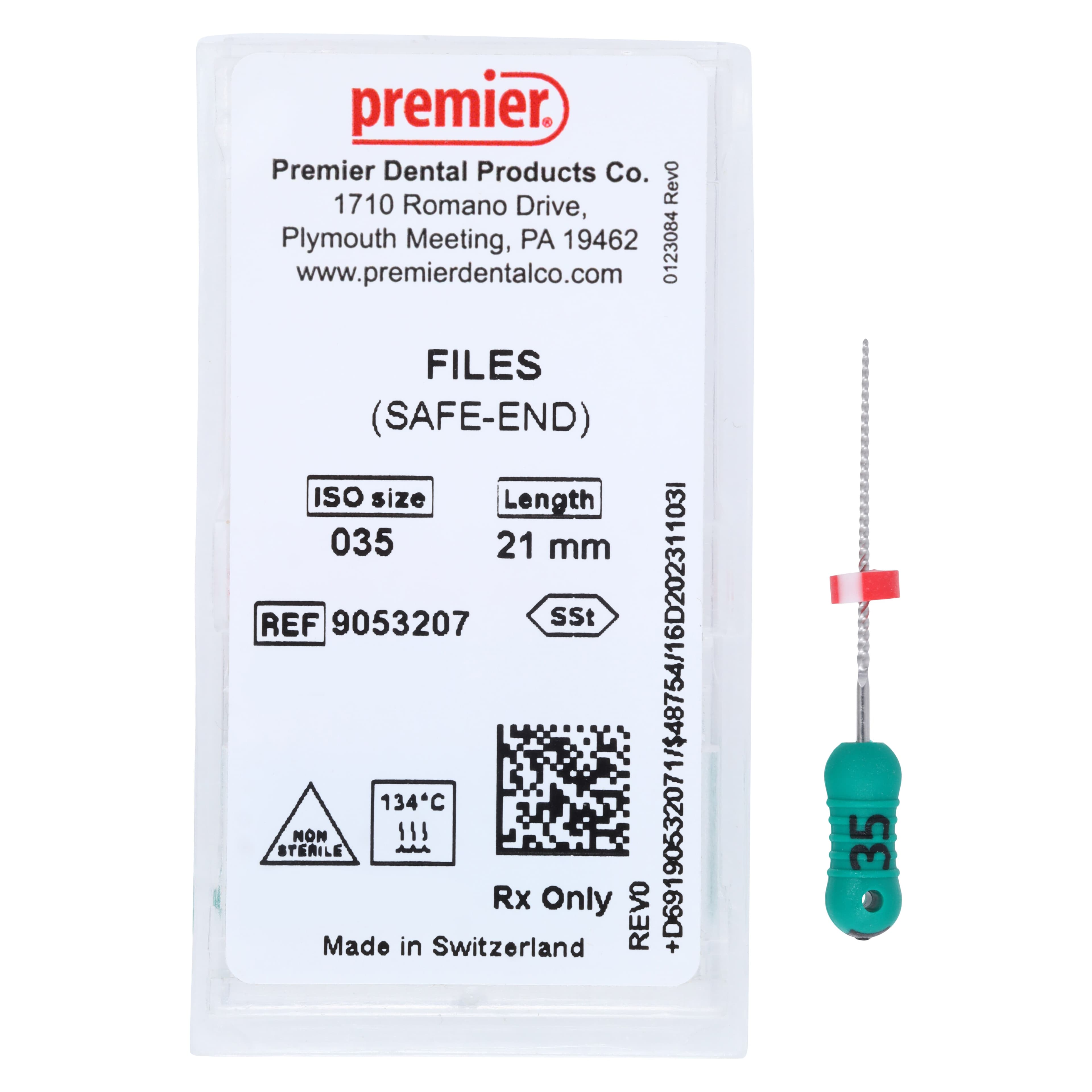 Premier K-Files, Size #35 (Green), 21mm, Stainless Steel, 6/Pkg, #9053207 thumbnail 4