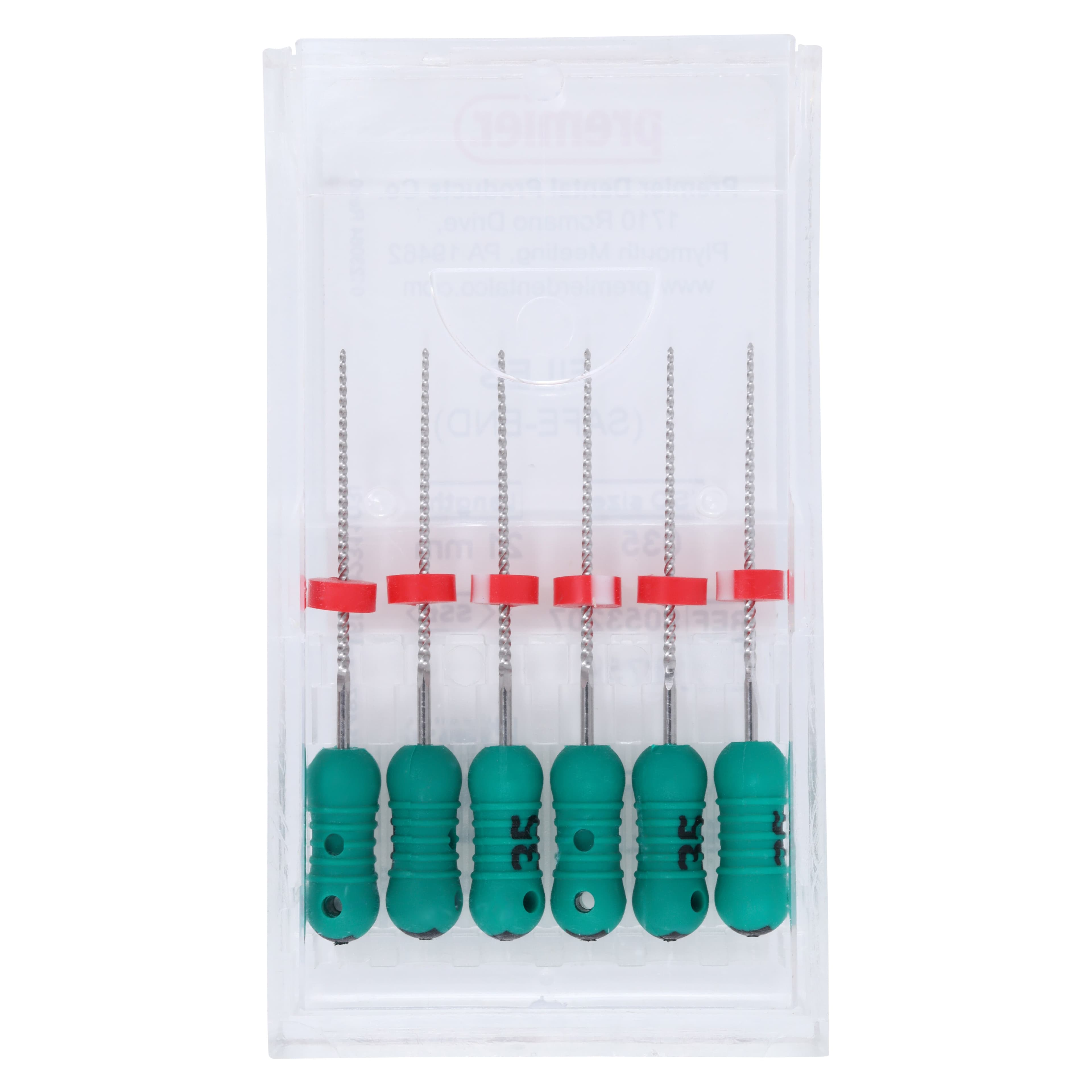 Premier K-Files, Size #35 (Green), 21mm, Stainless Steel, 6/Pkg, #9053207 thumbnail 6