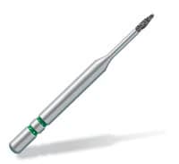 Two Striper MicroPrep Diamond Bur, FG, MP38, Medium, Blue, Cylinder Round End, 0.7 mm, 5/Pk, 2015959 - Two Striper MicroPrep Diamond Burs, FG, MP38, 0.7 mm, Medium, Blue, 5/Pk, 2015959 - Image 1