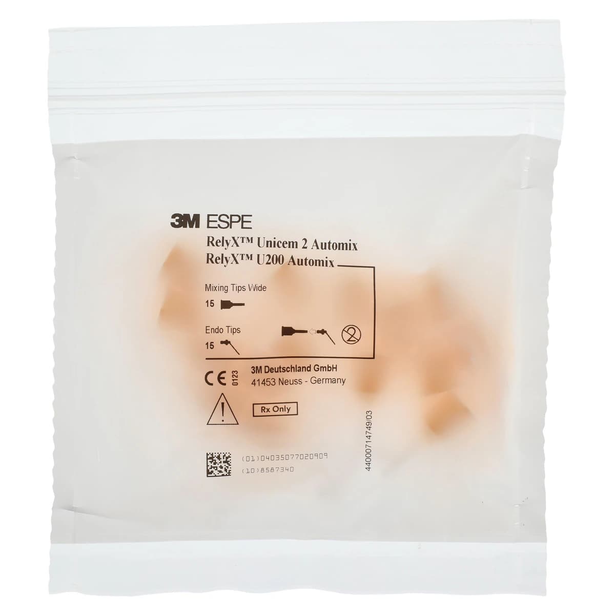 3M RelyX Unicem 2 Self-Adhesive Resin Cement, Automix Syringe Value Pack, A3 Opaque, 3 x 8.5 g Syringes, 56857 thumbnail 4