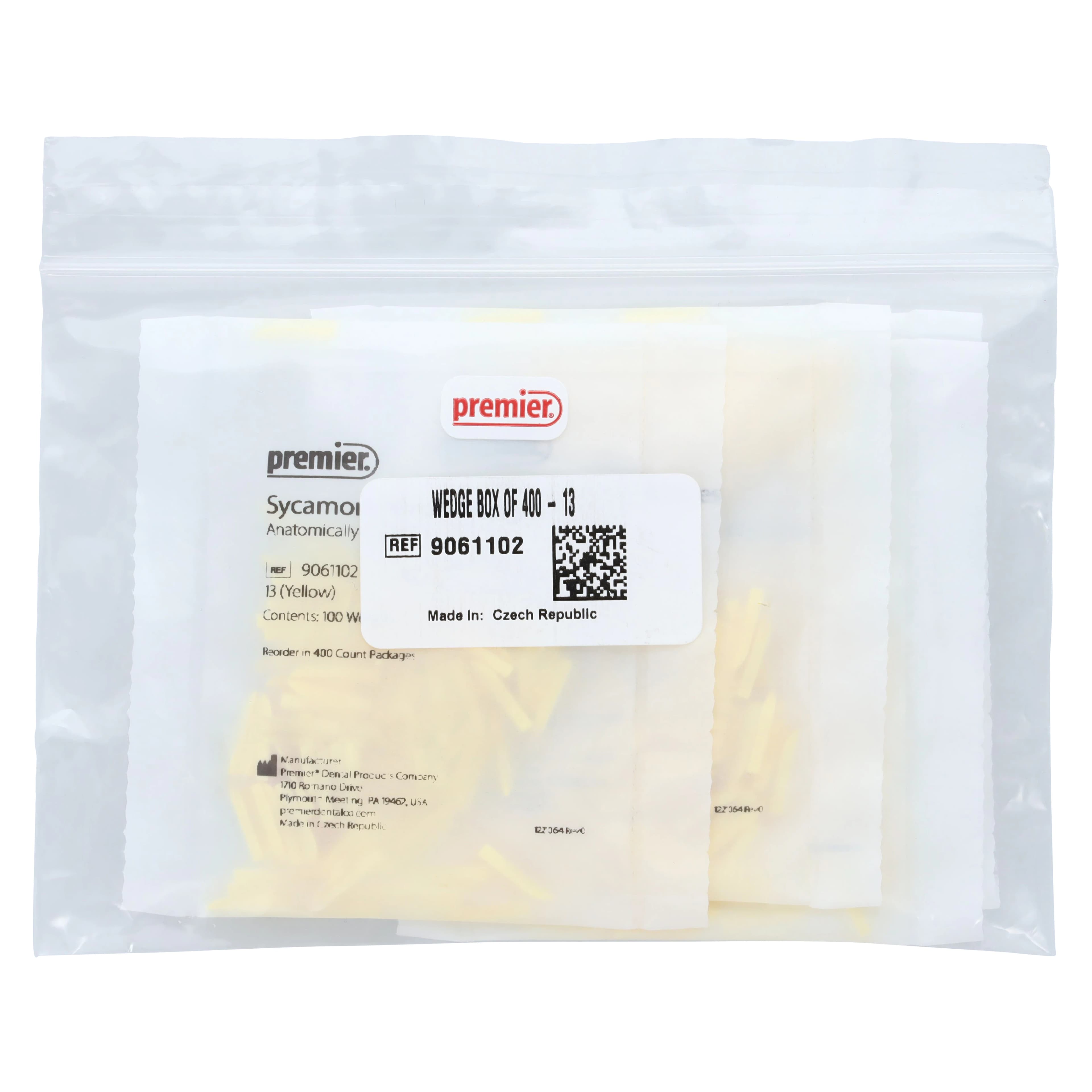 Premier Sycamore Wood Wedges, #13, Yellow, 13 mm, 400/Pk, 9061102 thumbnail 4
