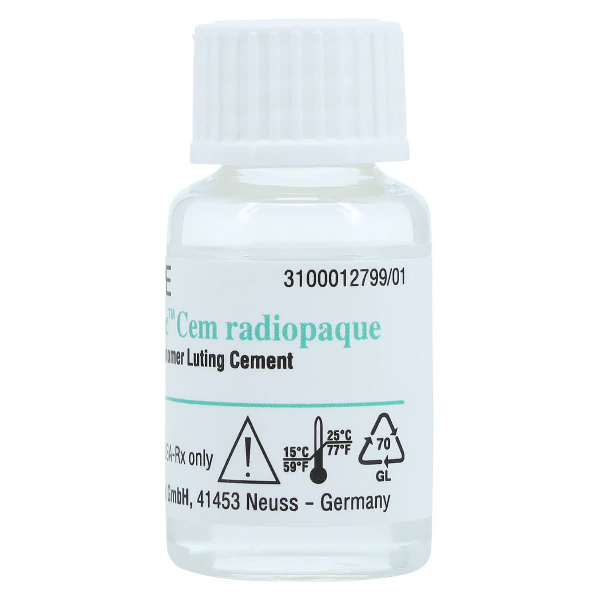 3M (Solventum) Ketac Cem Radiopaque Permanent Glass Ionomer Luting Cement Intro Kit, 33 g Powder/12 ml Liquid, 37201 thumbnail 5