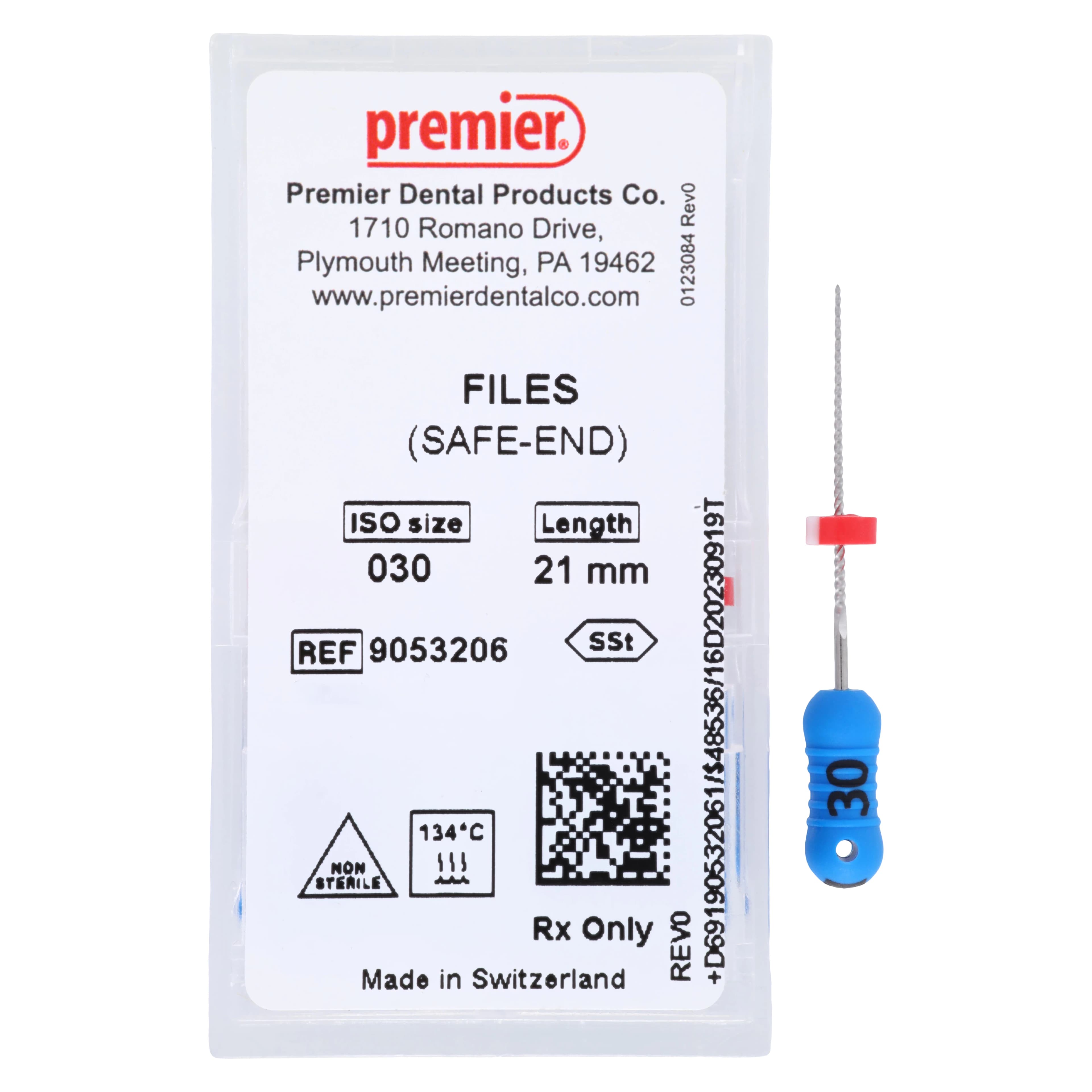 Premier K-Files, Size #30 (Blue), 21mm, Stainless Steel, 6/Pkg, #9053206 thumbnail 4